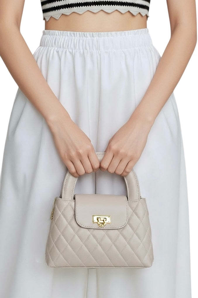 【5color】Quilted Top Handle Chain Bag XLY00091
