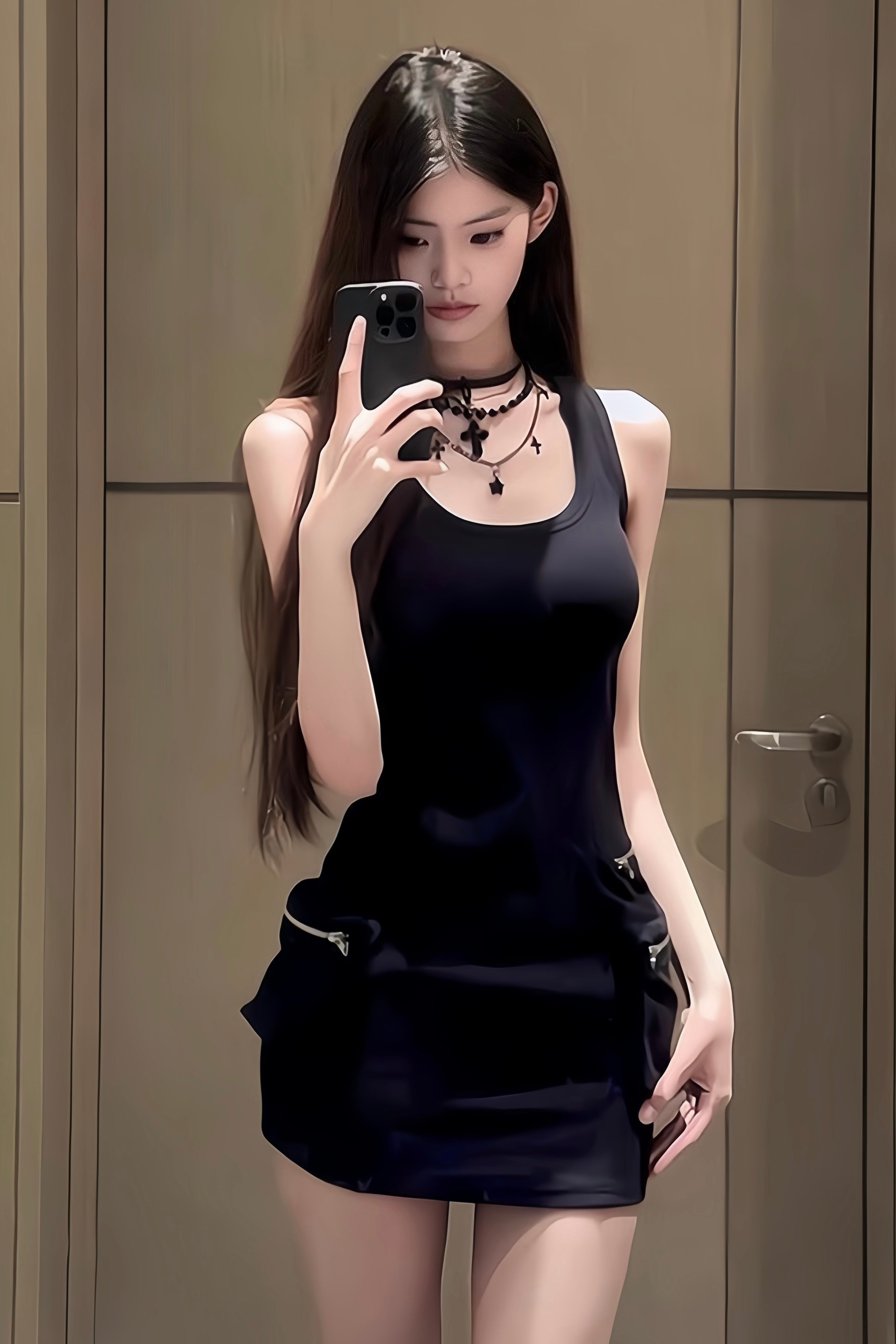 Sleek Shadow Mini Dress XLY00006