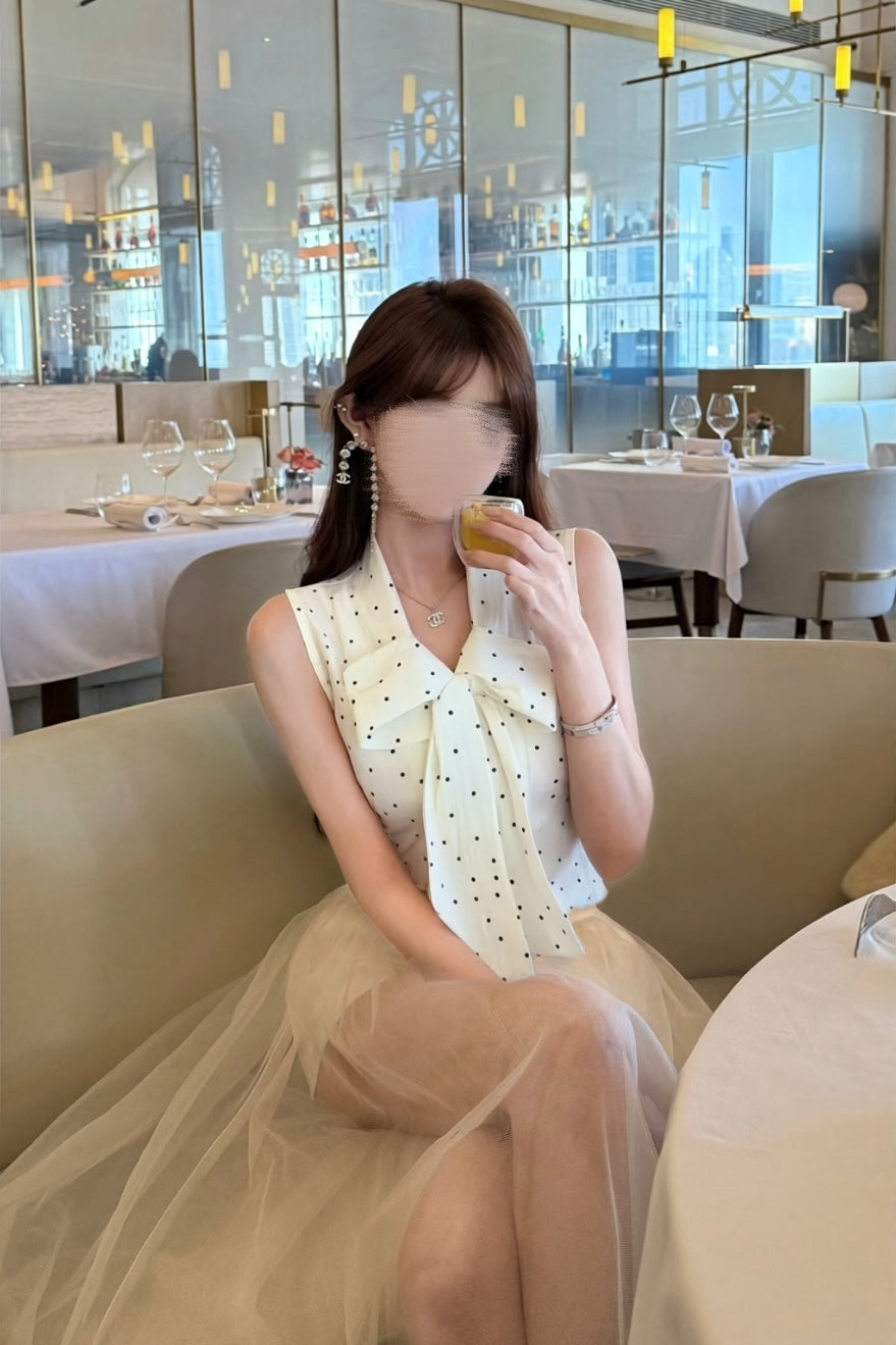 ドットボウタイ ノースリトップス XLY00161