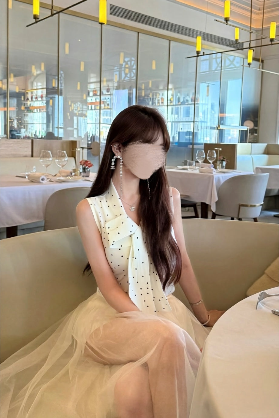 ドットボウタイ ノースリトップス XLY00161