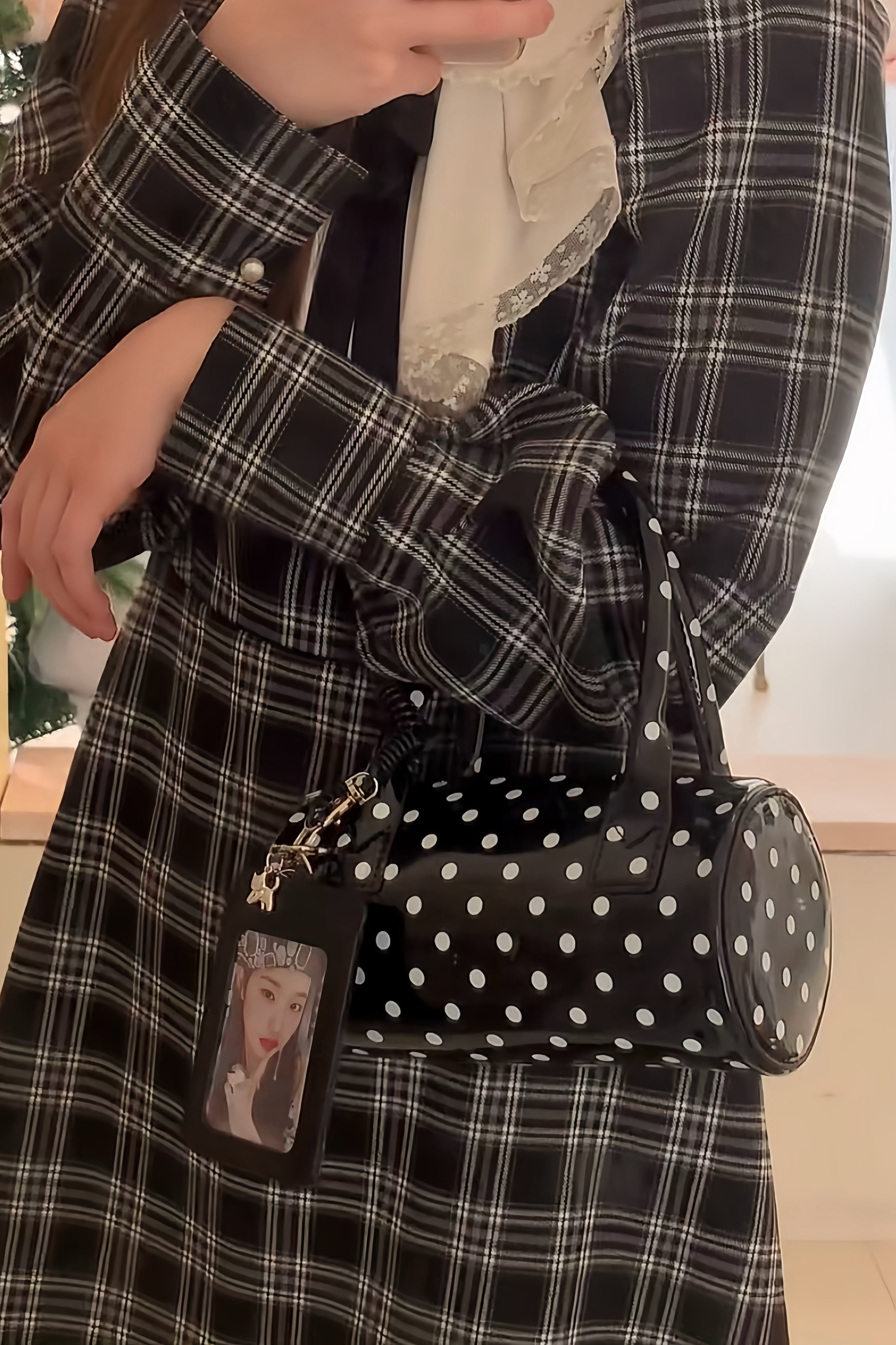 【2colors】ドットミニトップハンドルバッグXLY00167