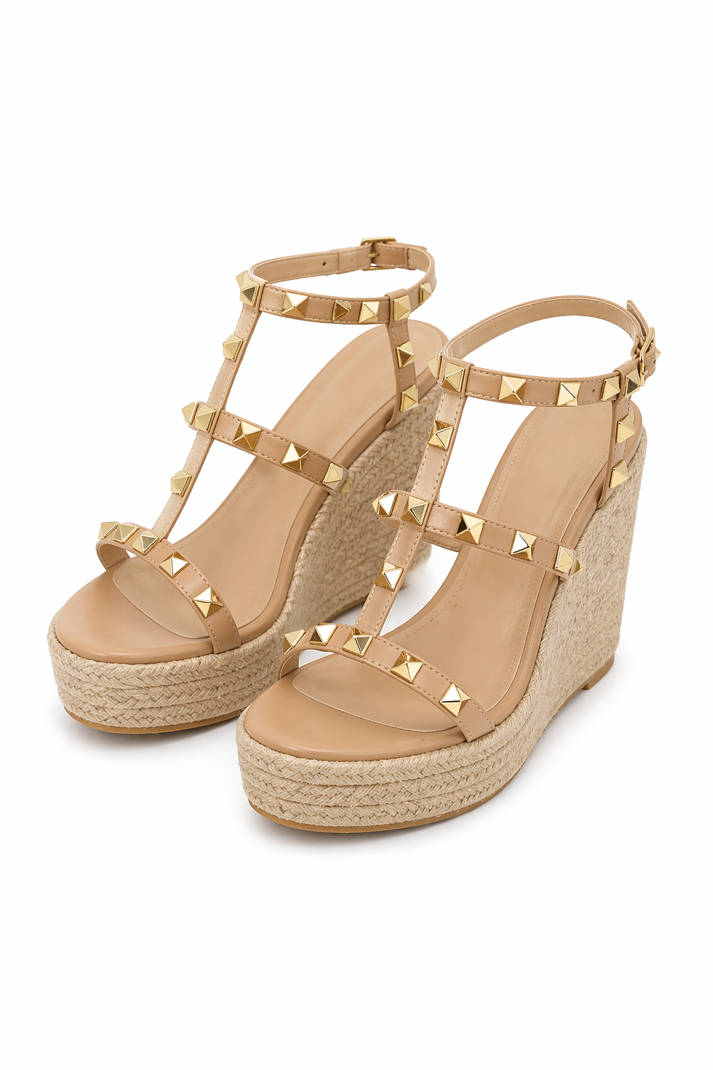 Studded Gladiator Wedge Sandals XLY00124