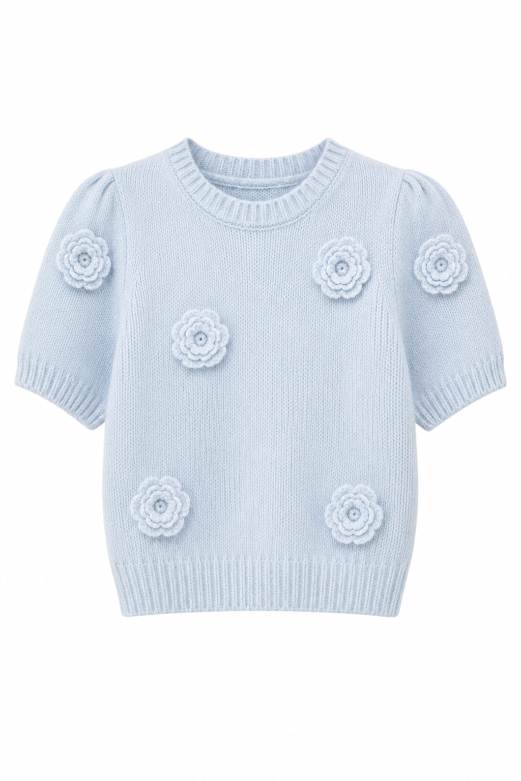 Rose Accent Knit Tops XLY00066