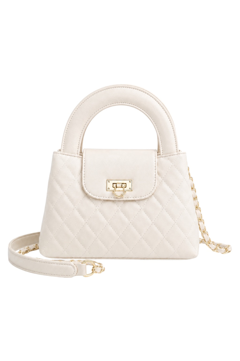 【5color】Quilted Top Handle Chain Bag XLY00091