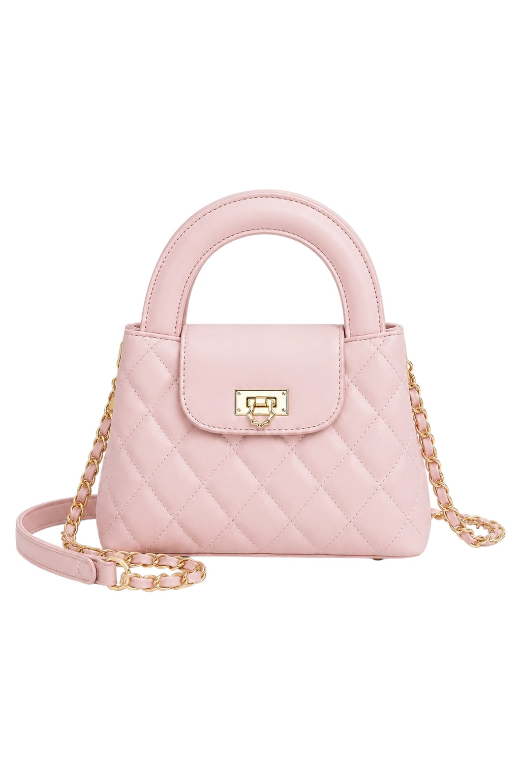 【5color】Quilted Top Handle Chain Bag XLY00091