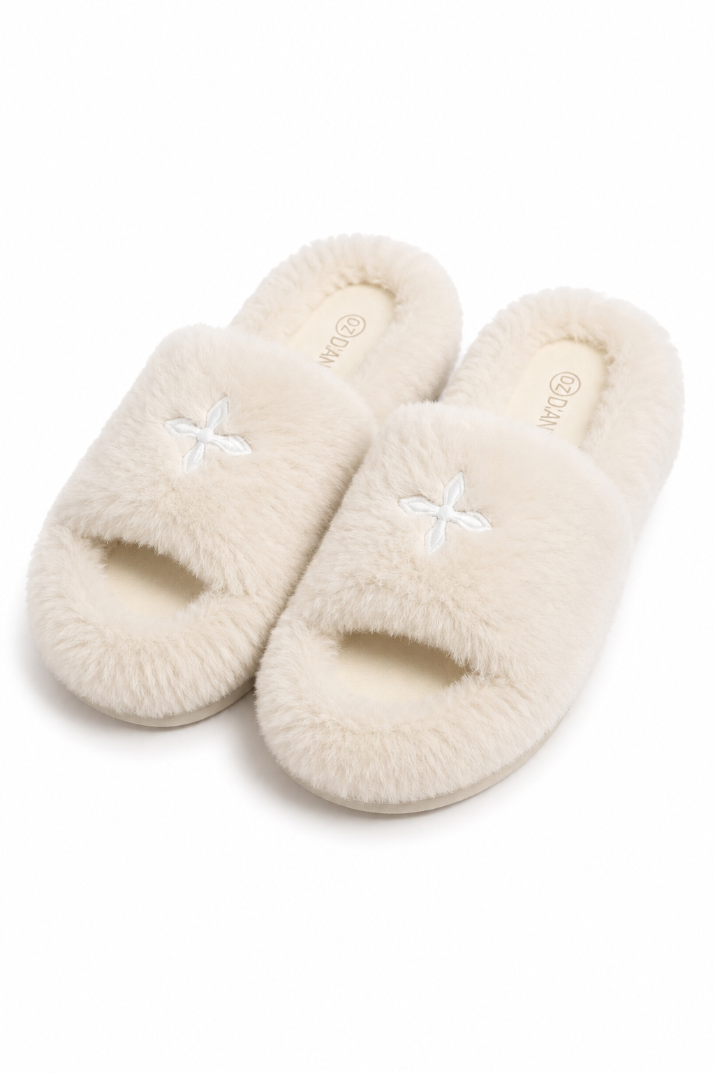 【3colors】Soft Cross Fur Slippers XLY00055