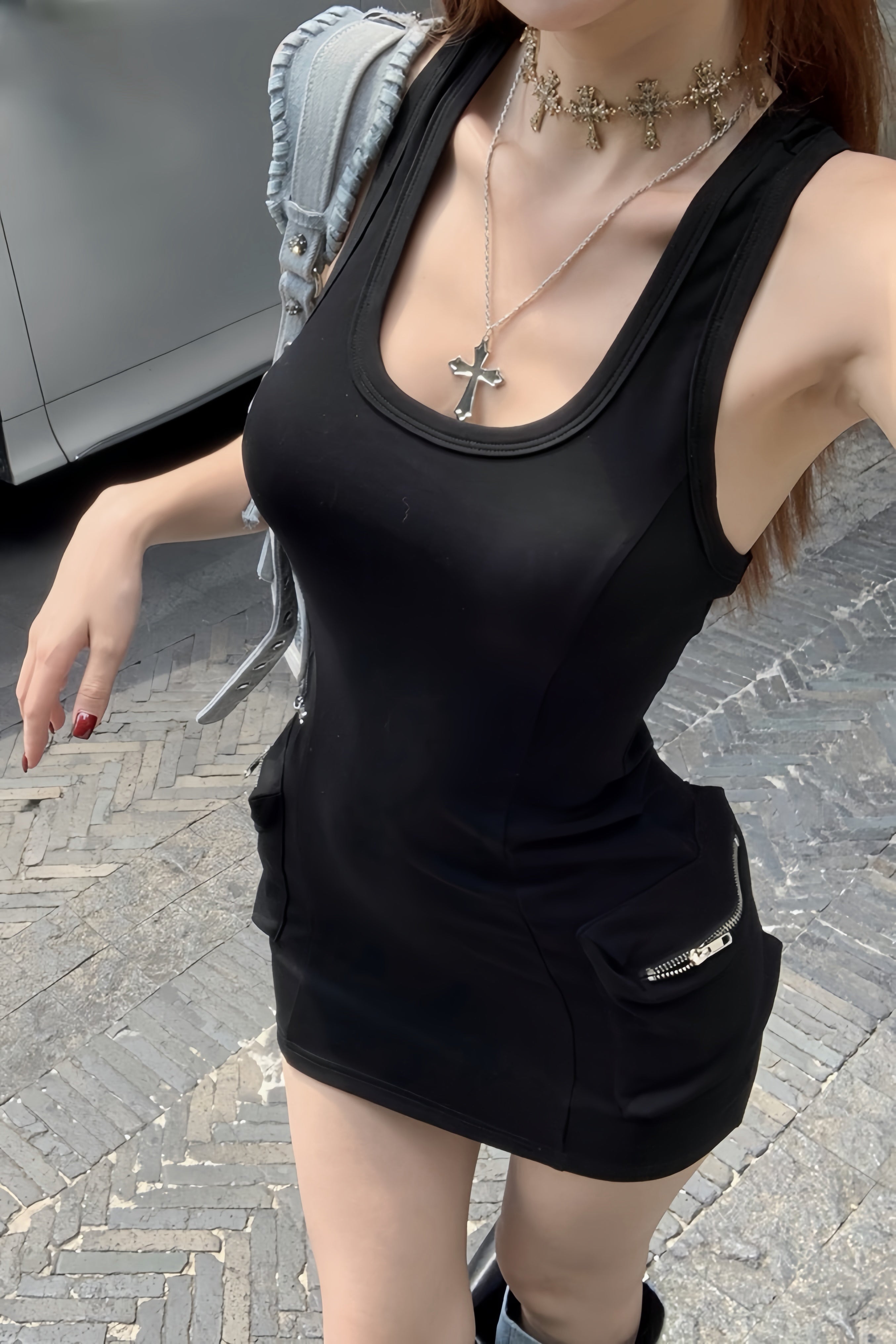 Sleek Shadow Mini Dress XLY00006