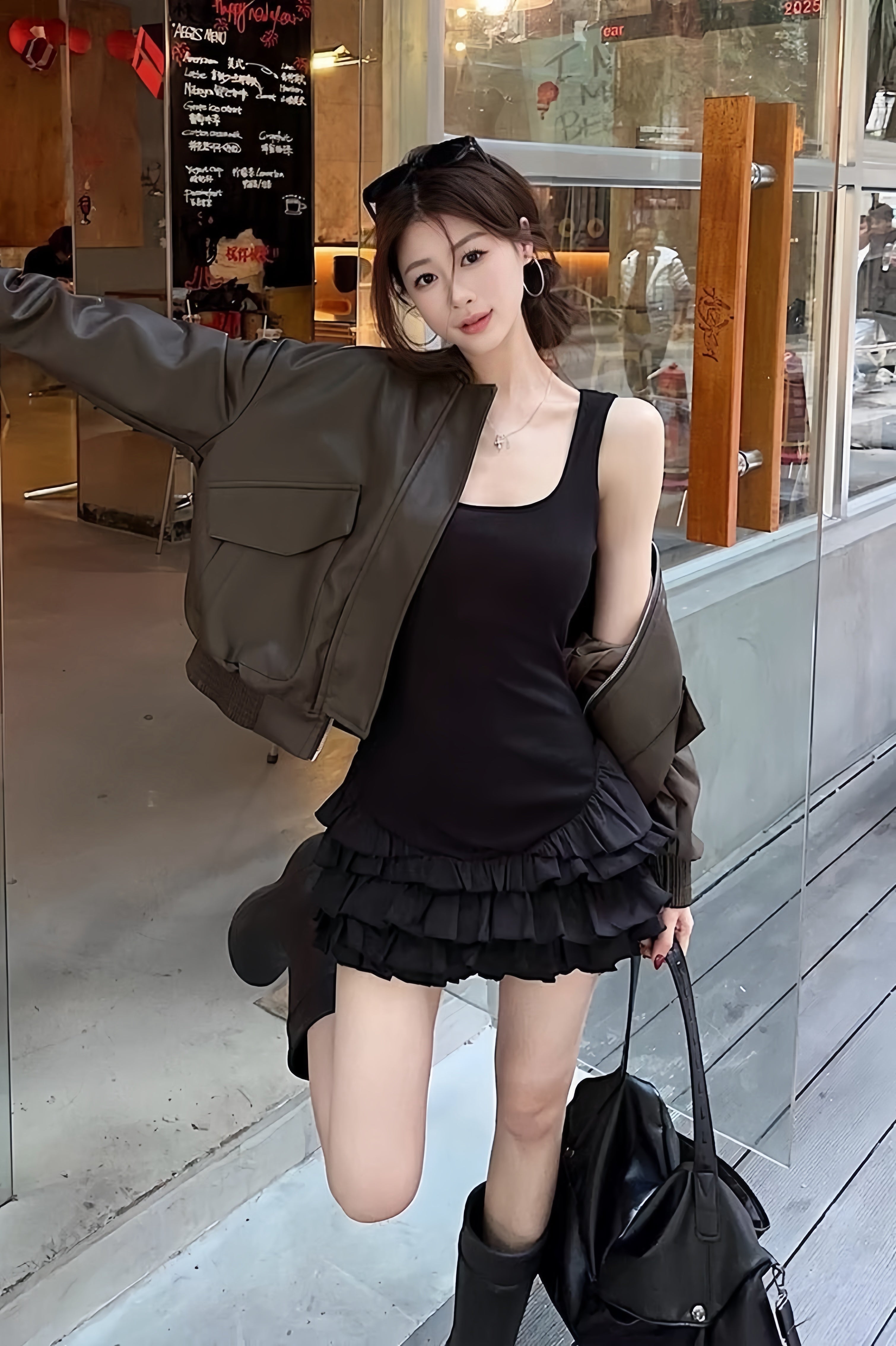 Urban Muse Ruffle Mini Dress XLY00007