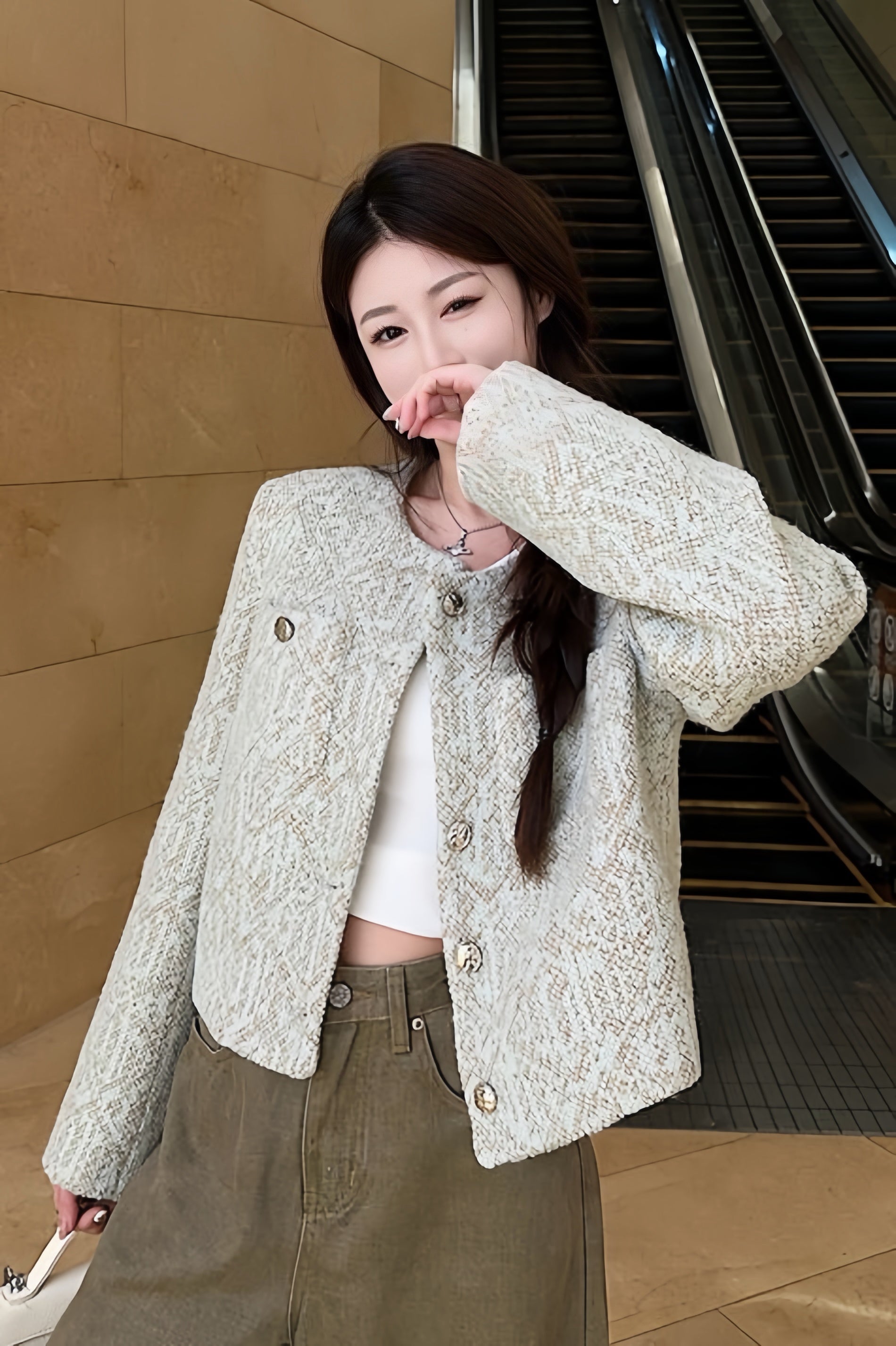 Maison Gold Tweed Jacket XLY00078