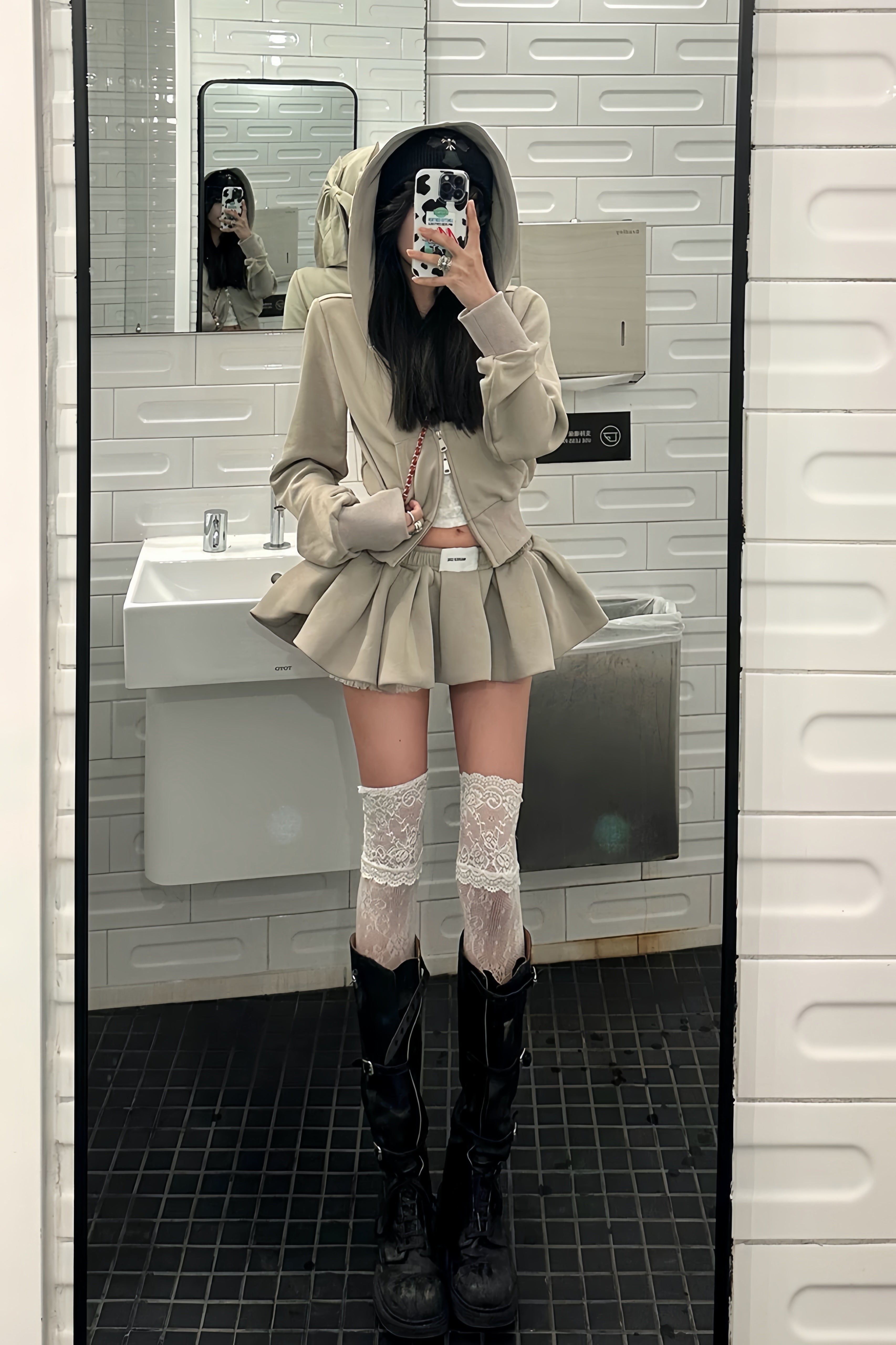 【Set Up】Signature Big Ribbon Hoodie Setup XLY00126