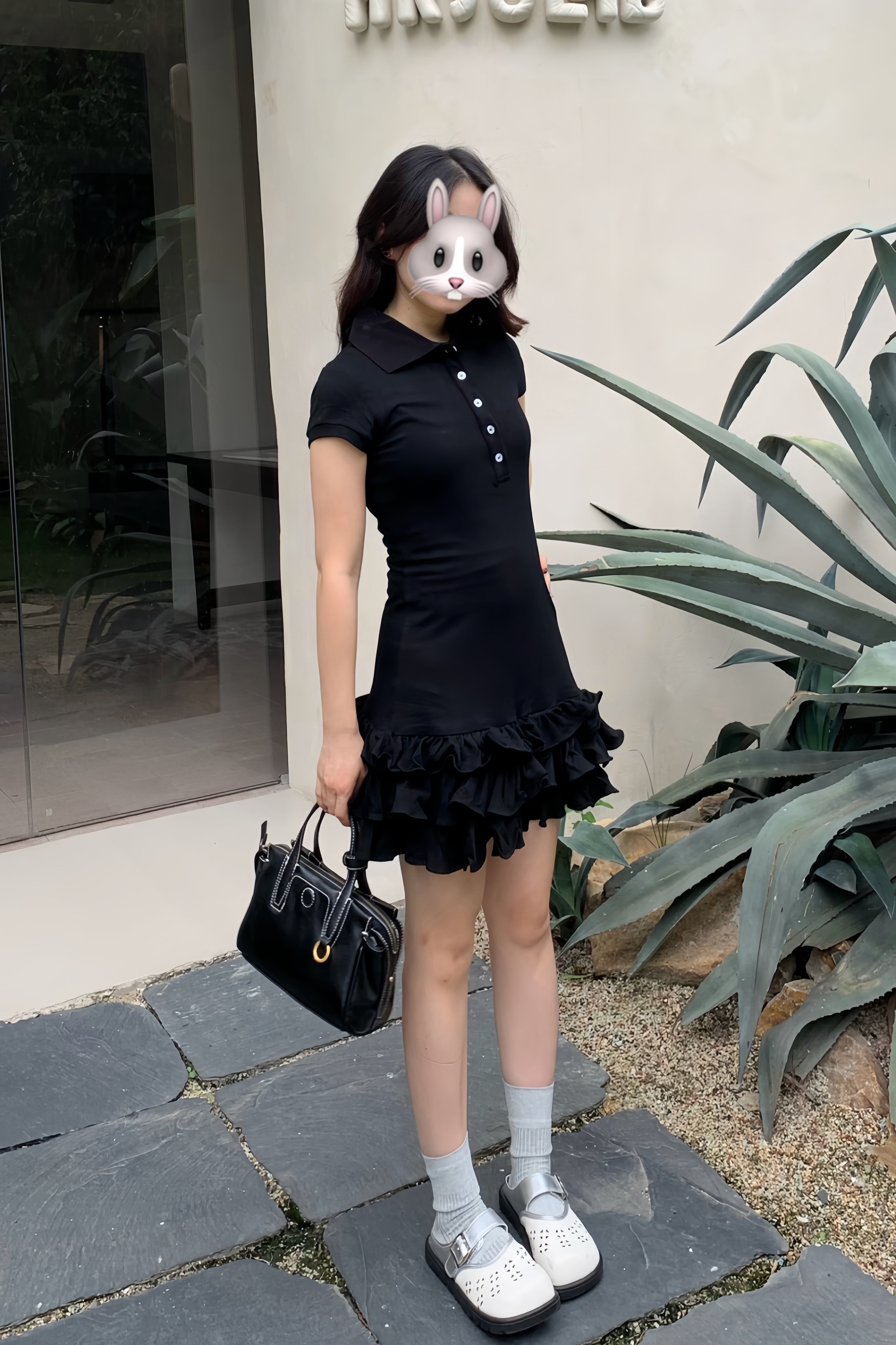 Slim Fit Polo Frill Mini Dress XLY00133