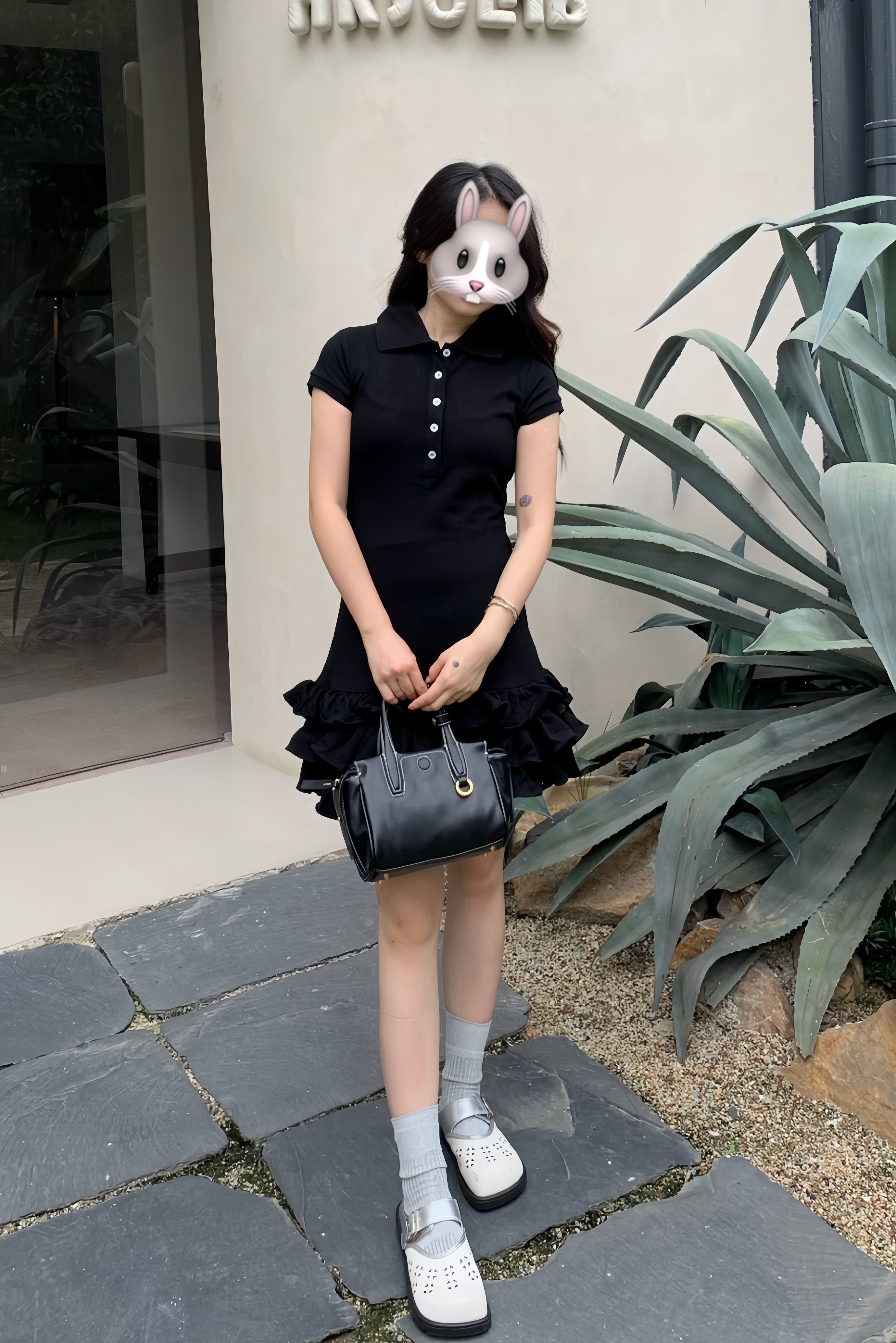 Slim Fit Polo Frill Mini Dress XLY00133