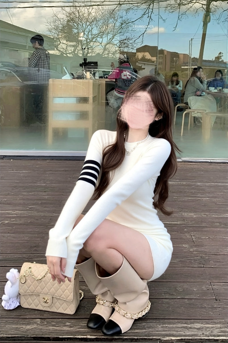 【3color】Paris Classic Rib Long Tops XLY00148