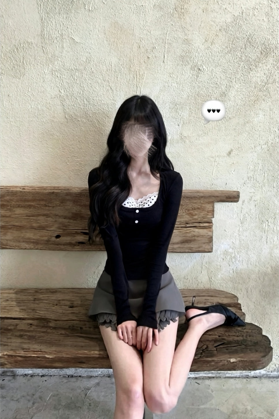 【2color】Flare Overlay Frill Culotte Skirt XLY00153