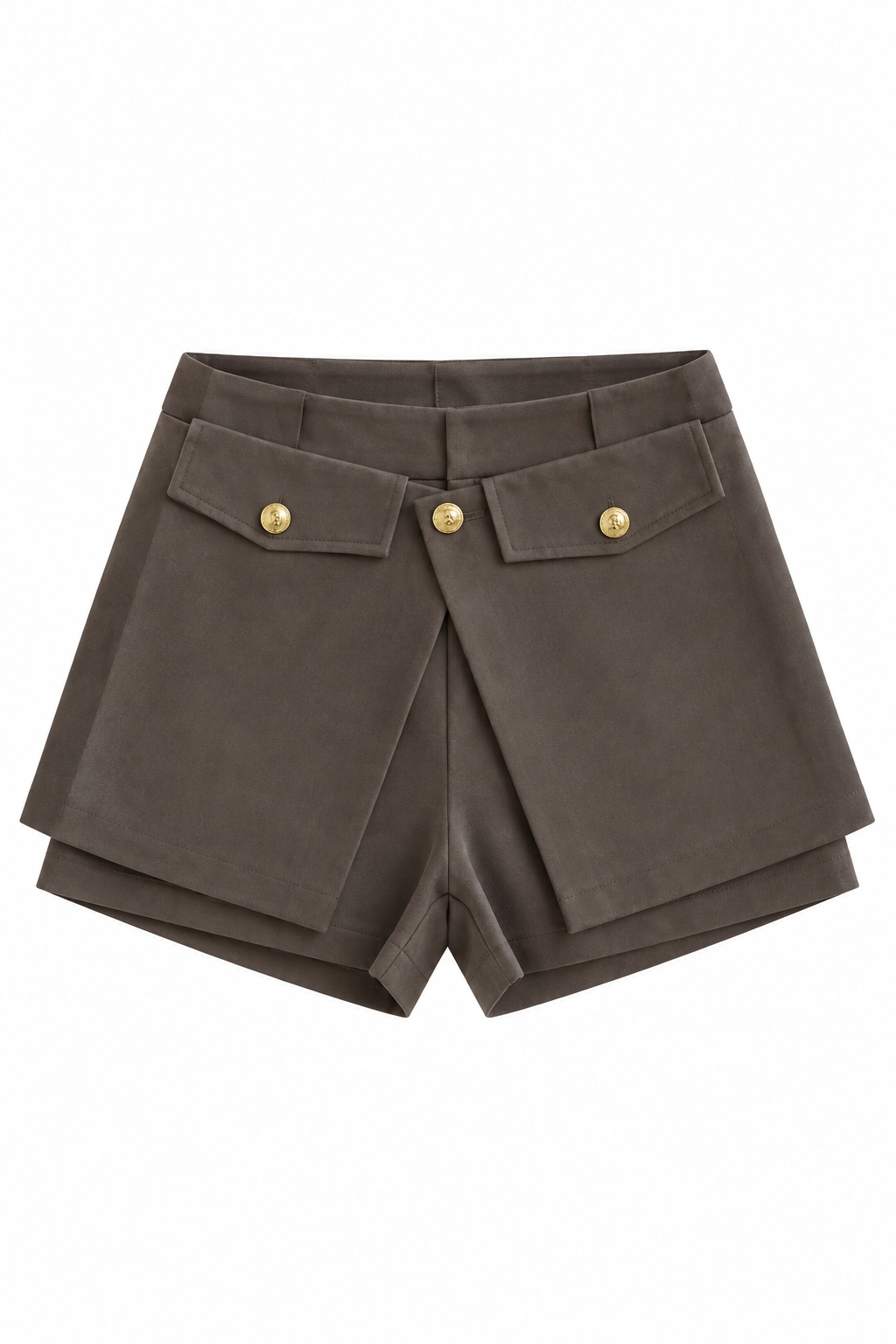 【4colors】ゴールドボタン ラップキュロットパンツ XLY00276