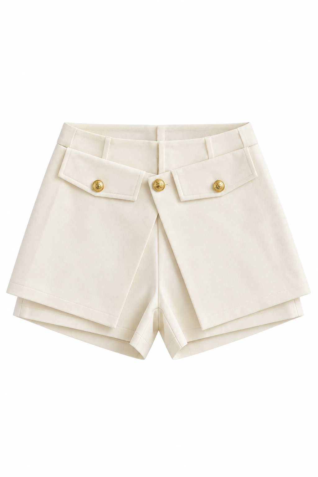【4colors】ゴールドボタン ラップキュロットパンツ XLY00276