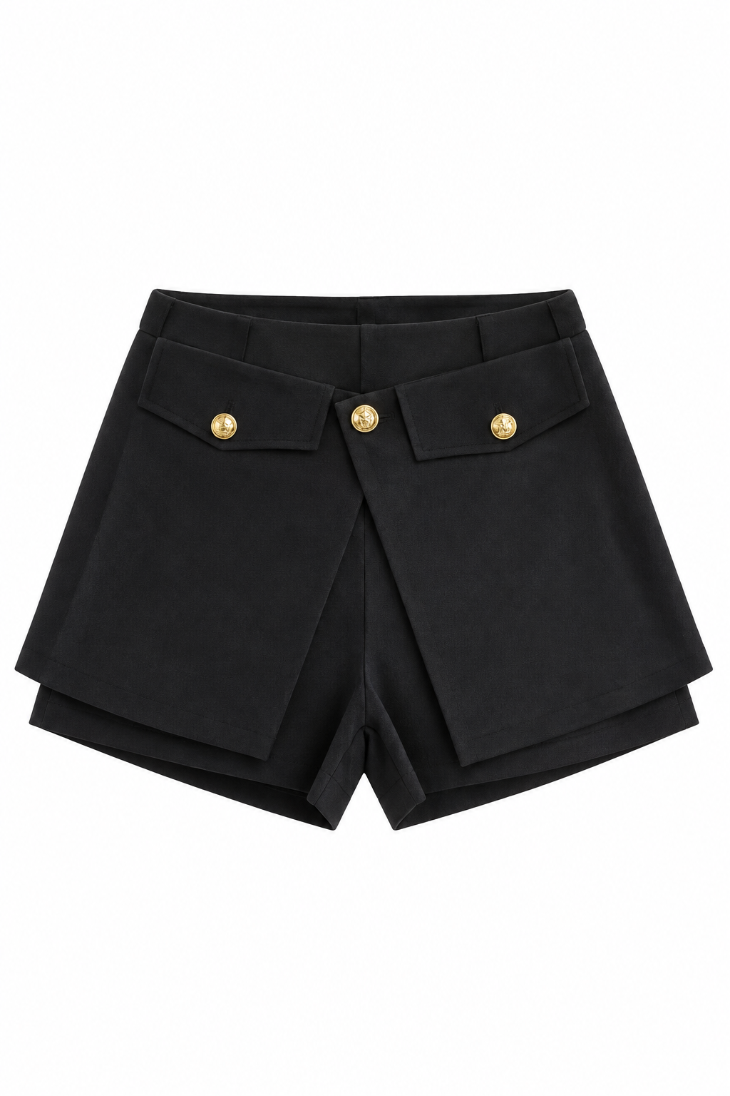 【4colors】ゴールドボタン ラップキュロットパンツ XLY00276