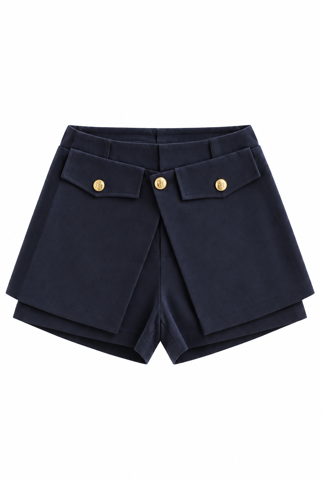 【4colors】ゴールドボタン ラップキュロットパンツ XLY00276