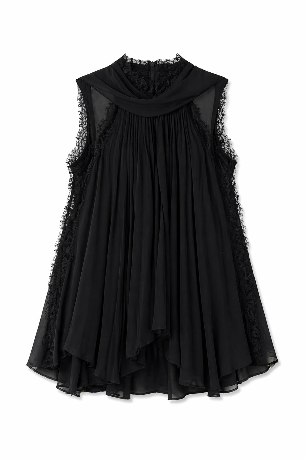 Sheer High Neck Lace Tops XLY00101