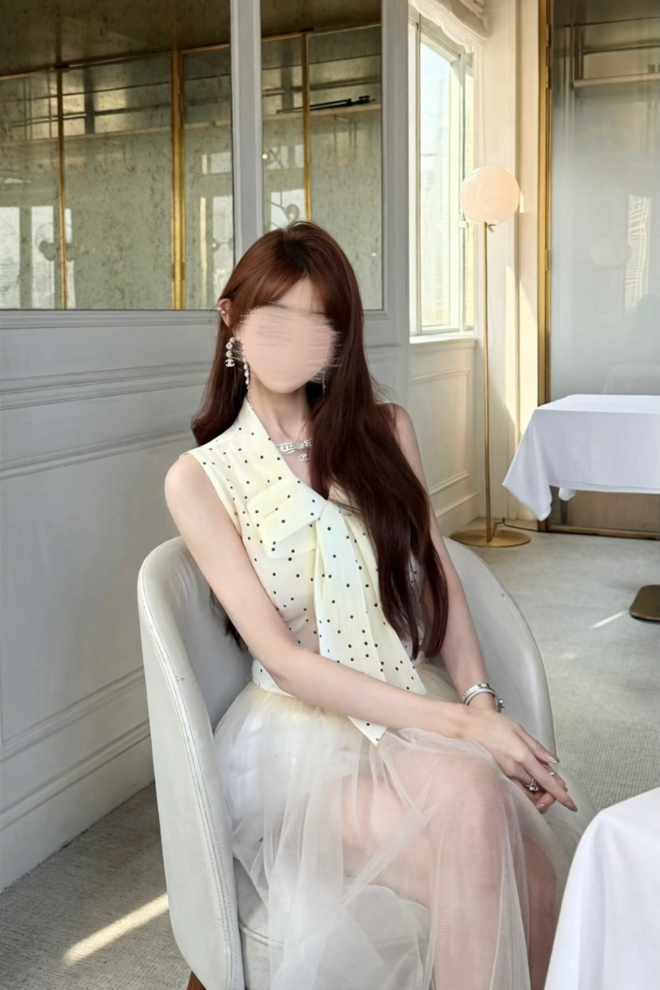 ドットボウタイ ノースリトップス XLY00161