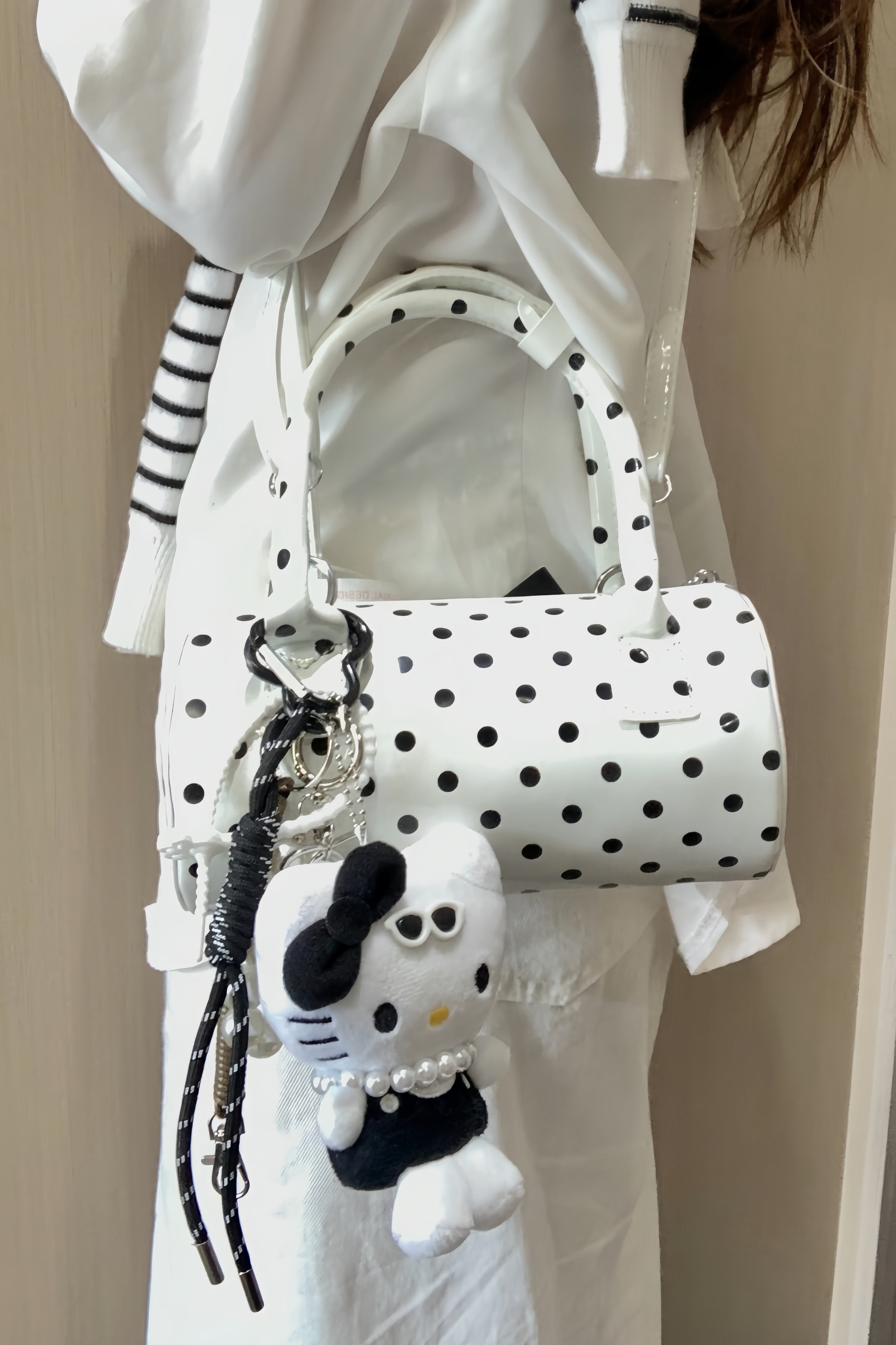 【2colors】ドットミニトップハンドルバッグXLY00167