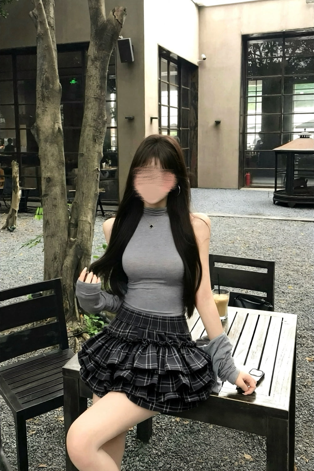 【2colors】チェック ティアードフリルキュロット XLY00169