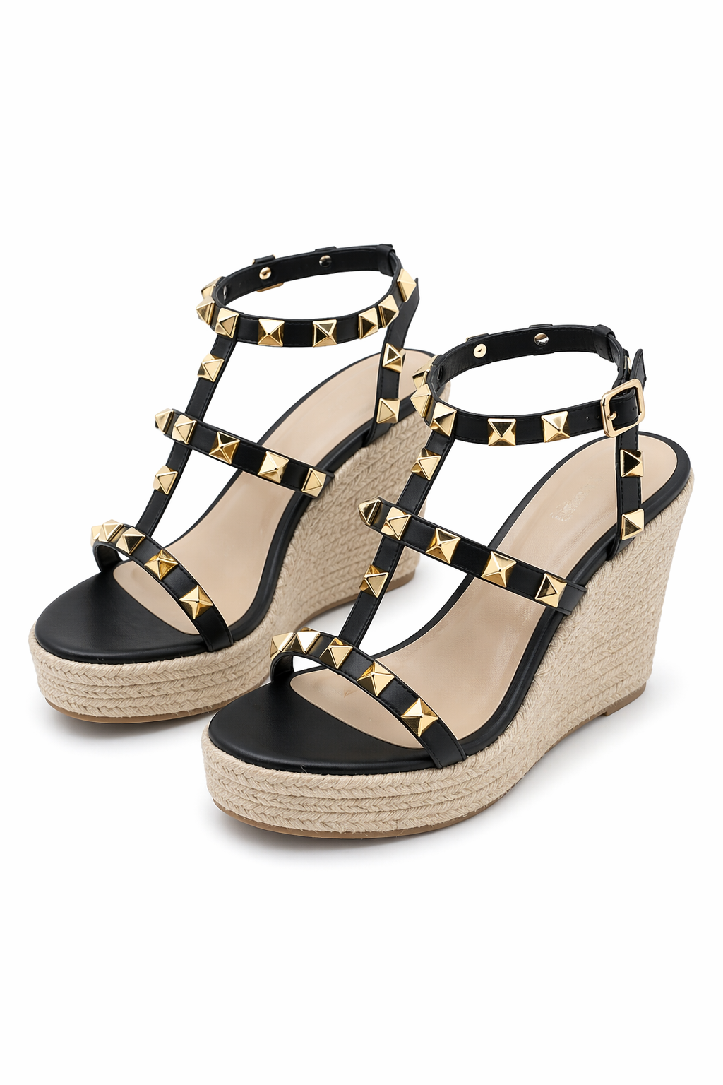 Studded Gladiator Wedge Sandals XLY00124