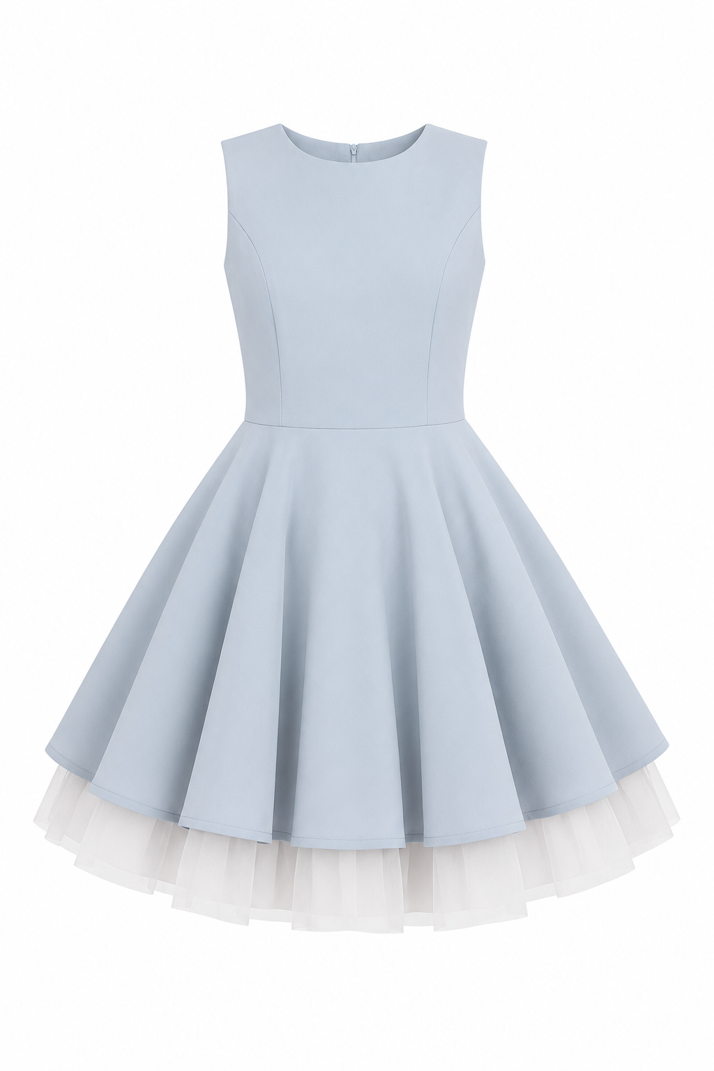 【2colors】Layered Tulle Flare Dress XLY00096