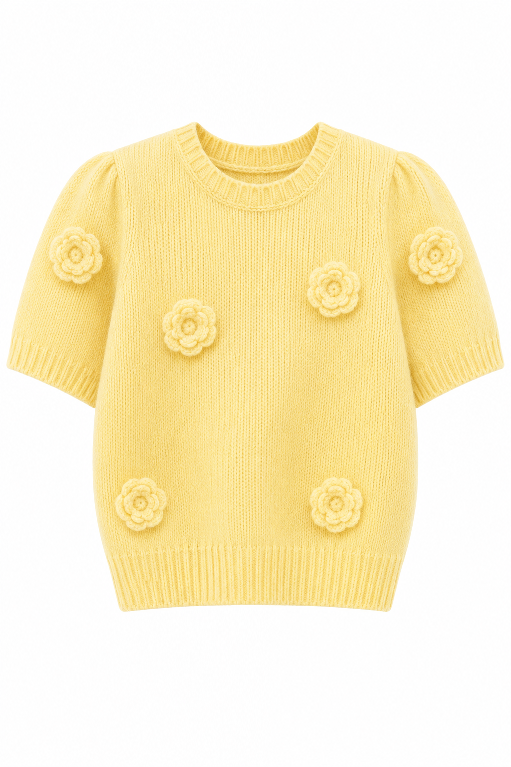 Rose Accent Knit Tops XLY00066