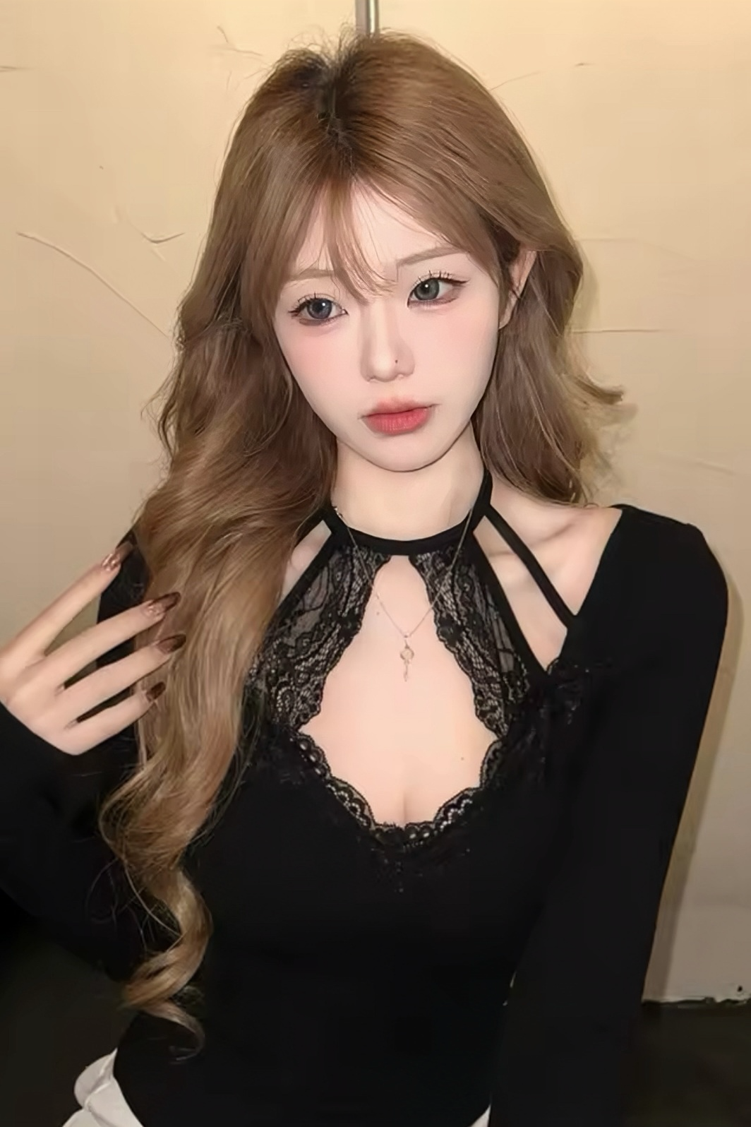 Elaris Dark Halo Lace Tops XLY00039