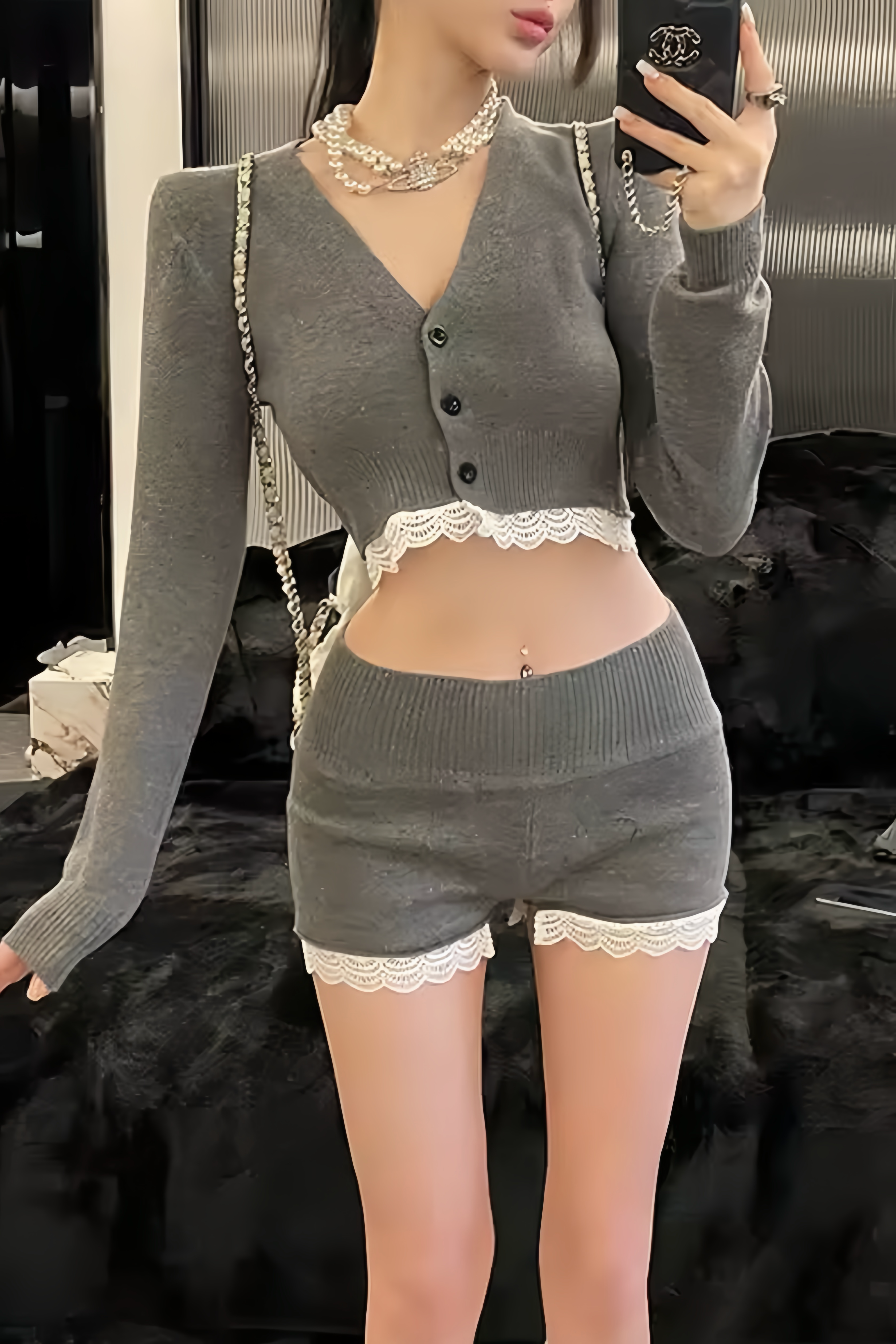 【Set Up】Selvique Whisper Knit Set Up XLY00047