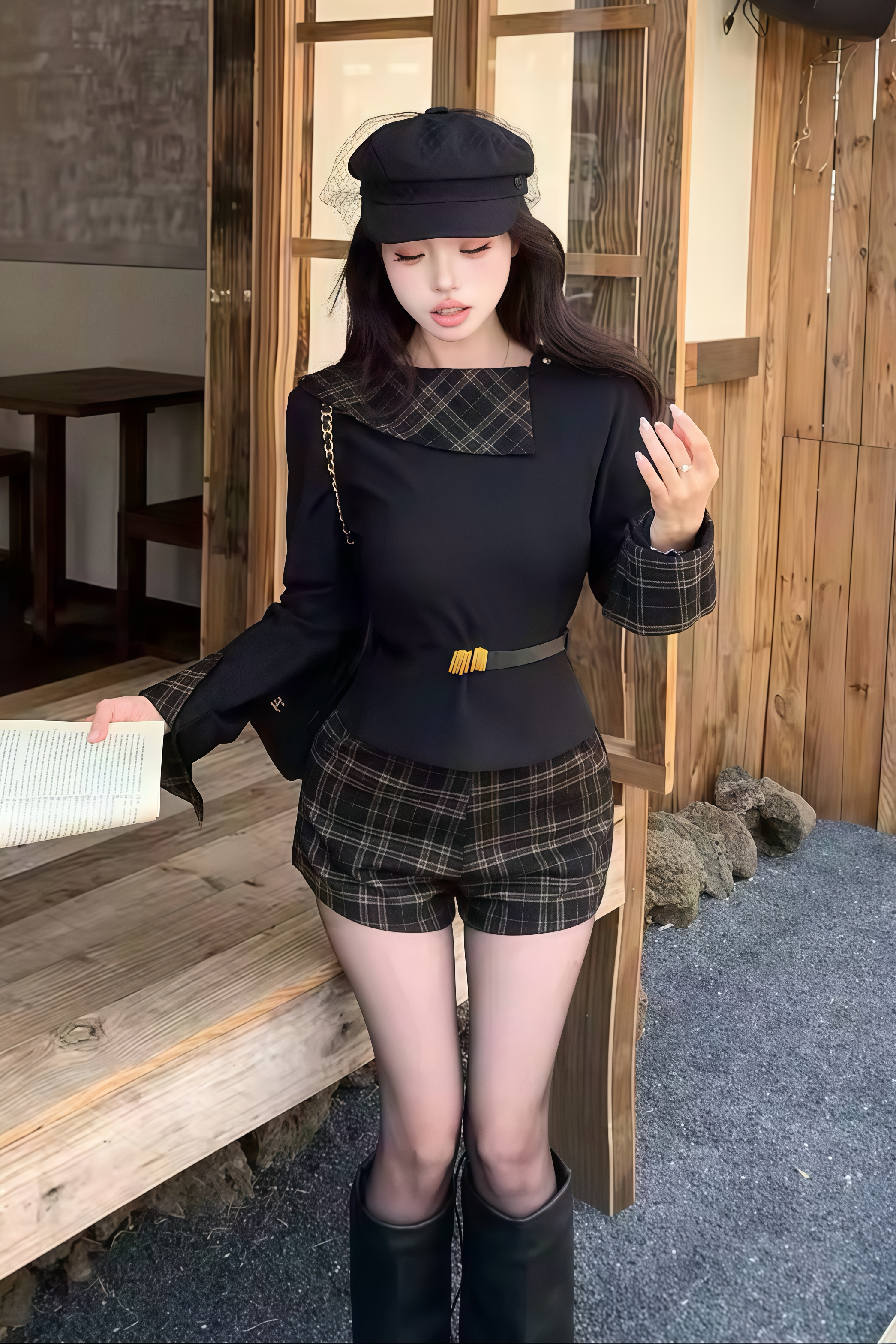 【Set Up】Classic Check Two Piece Set Up XLY00061