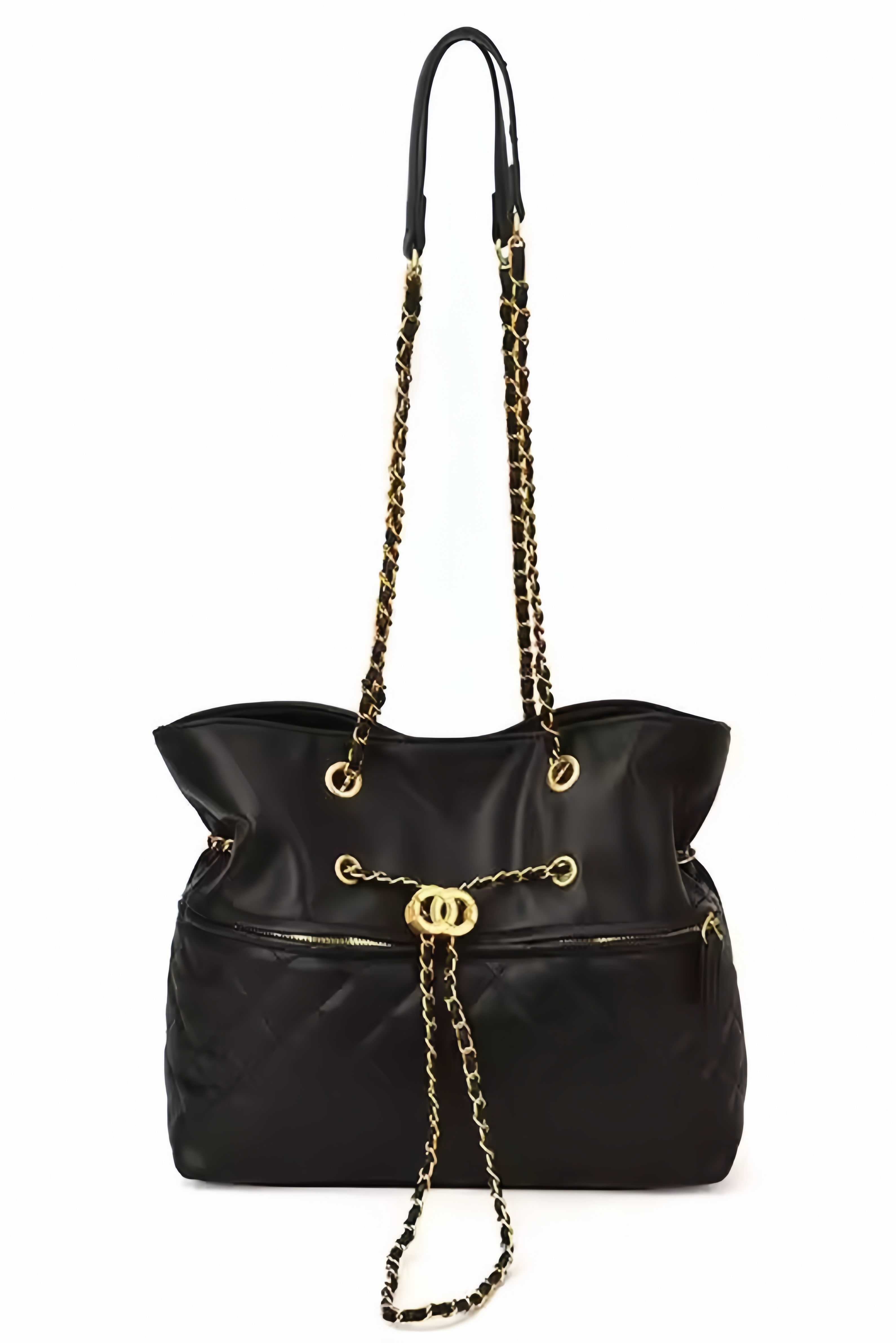 Chain Detail Quilted Tote Bag XLY00062