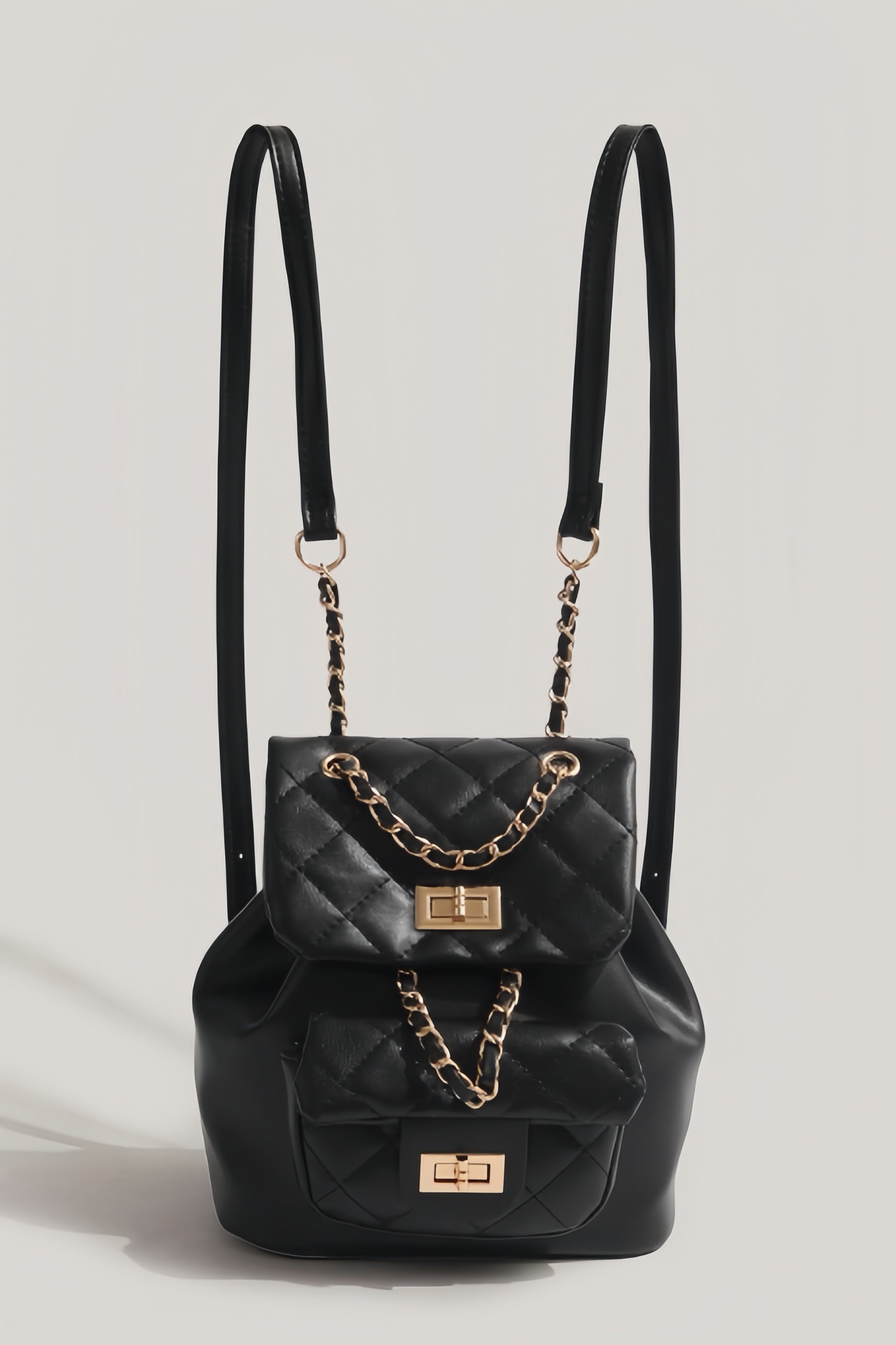 【3color】Quilted Chain Mini Backpack XLY00070