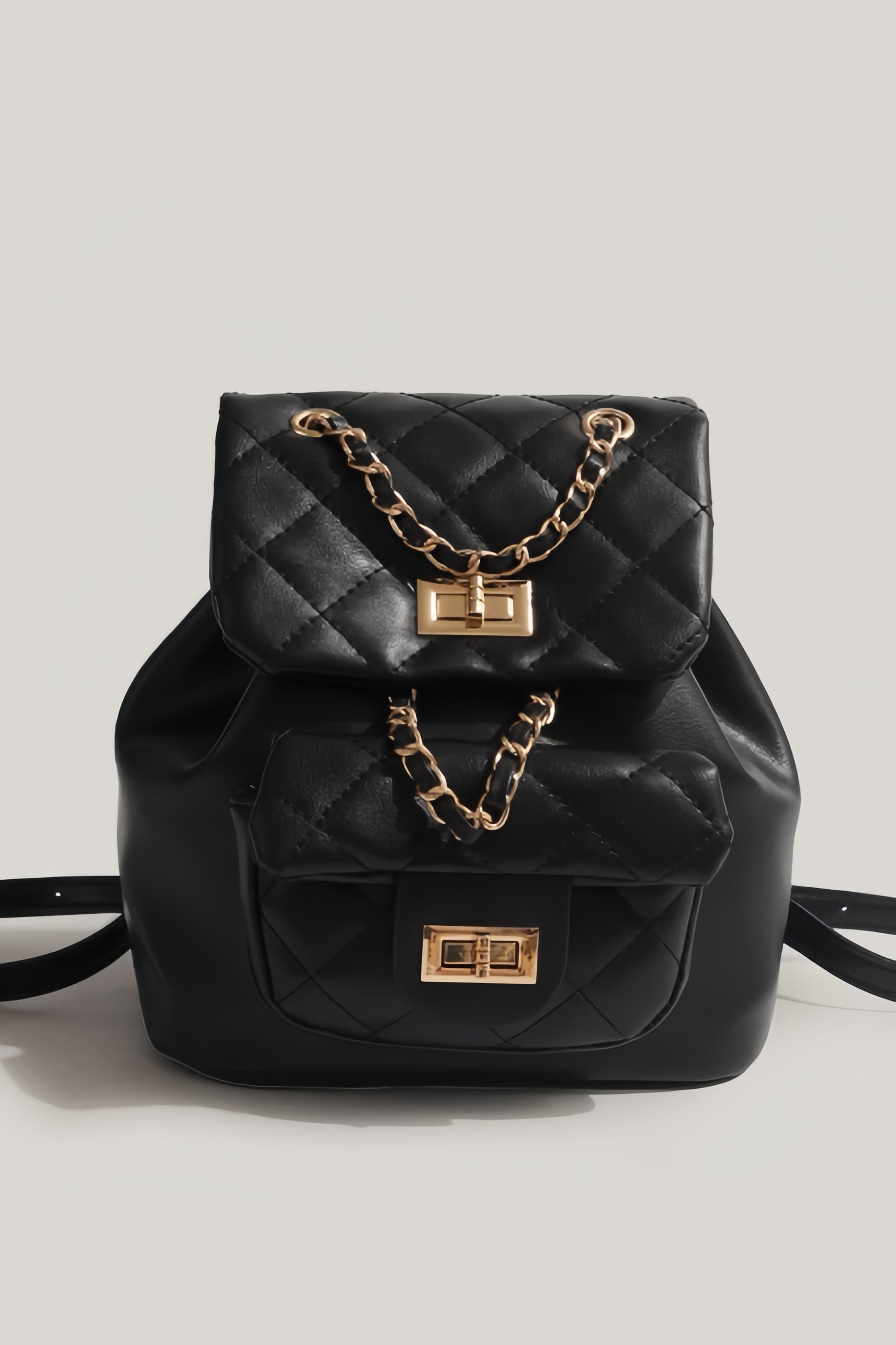 【3color】Quilted Chain Mini Backpack XLY00070