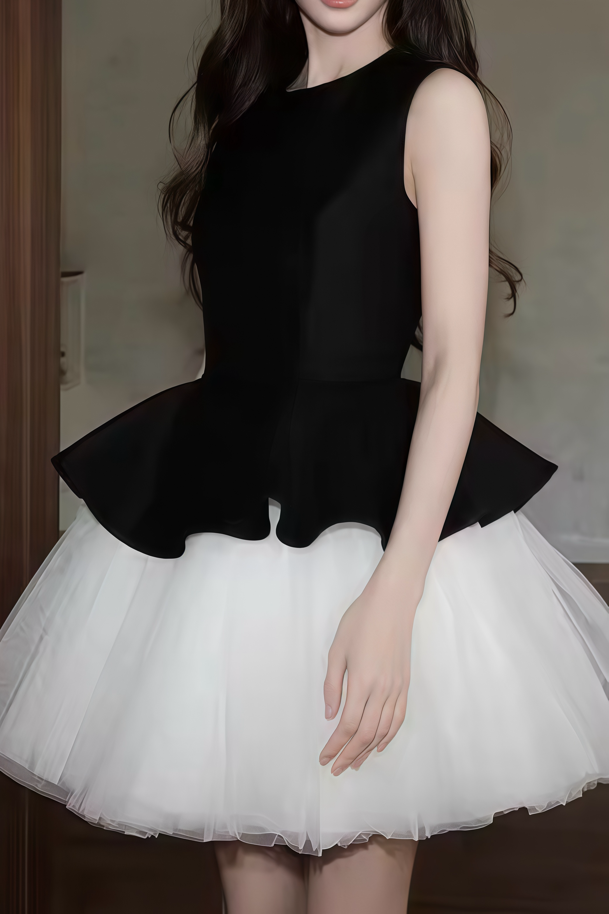 Balloon Volume Flare Dress XLY00072