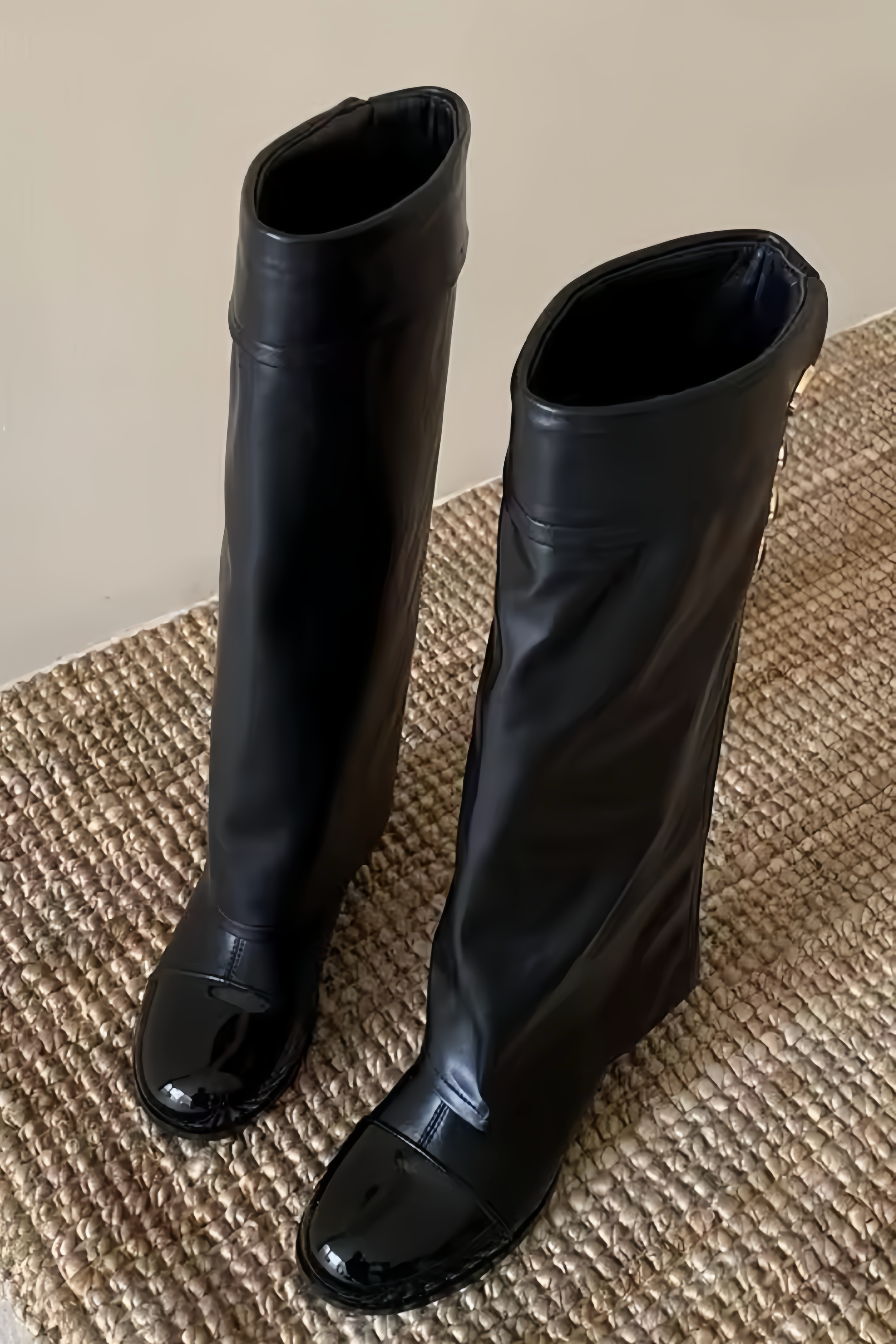 Wide Shaft Contrast Boots XLY00080