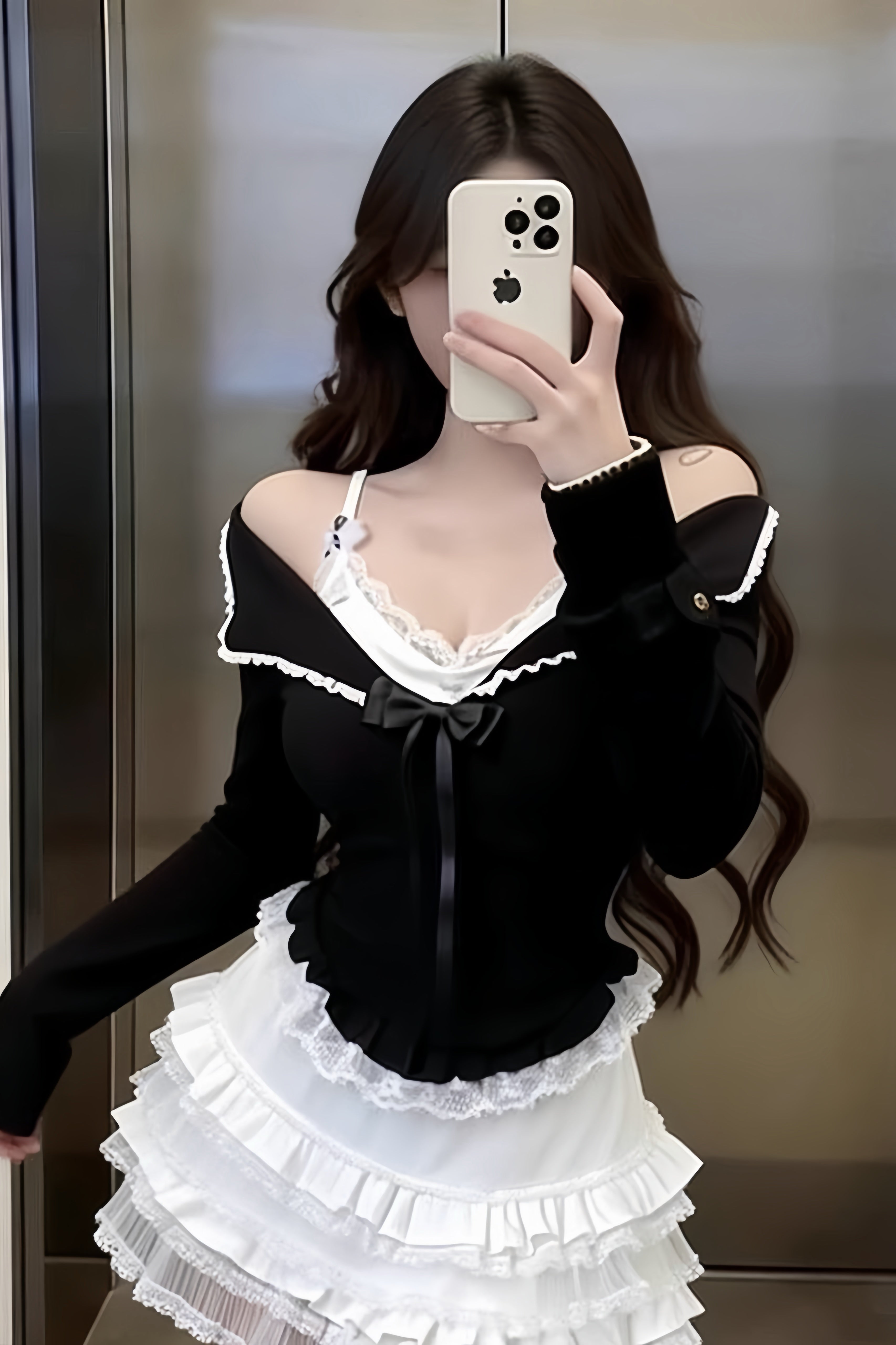 Lace Trim Sailor Knit Tops XLY00085