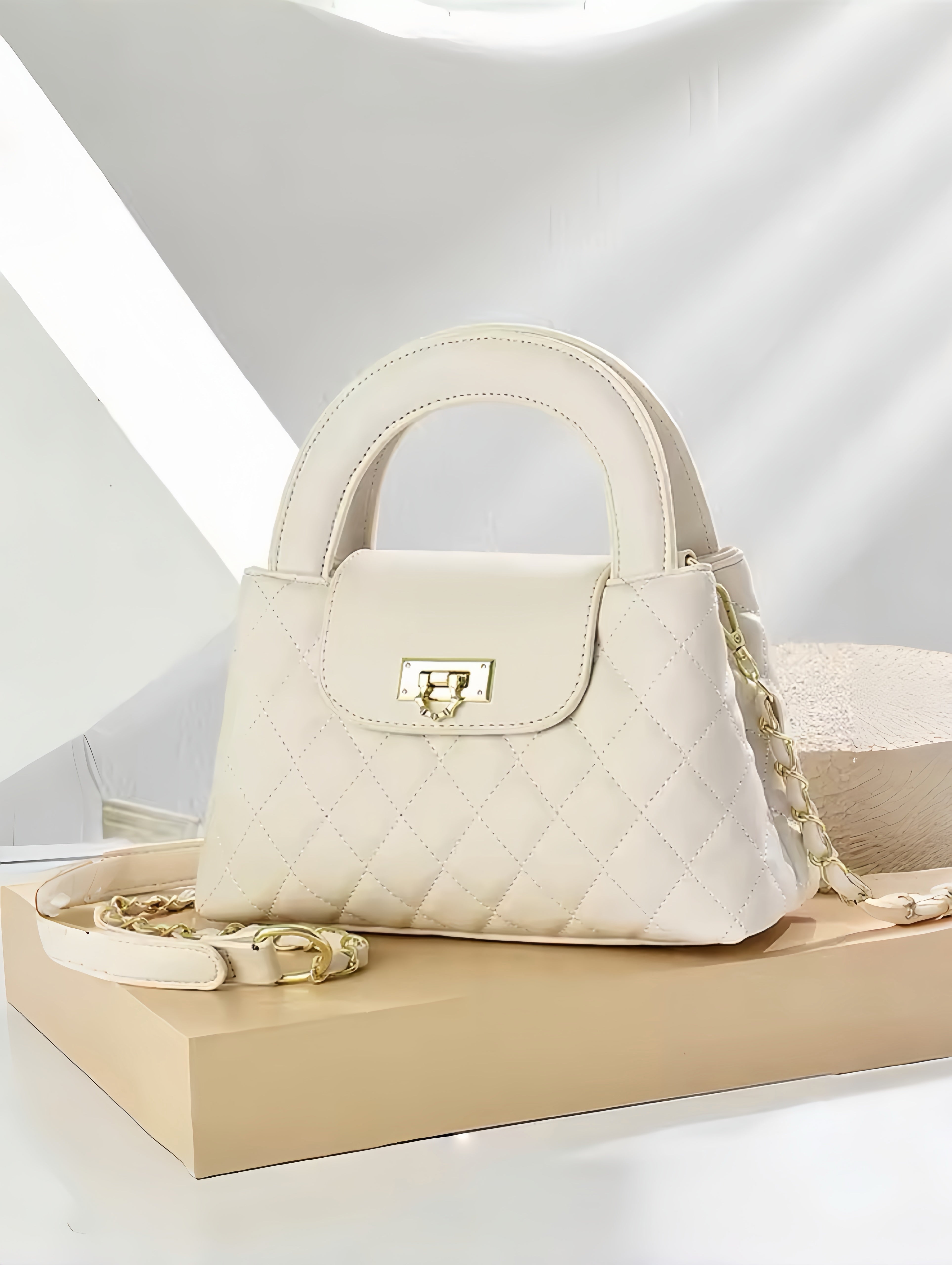 【5color】Quilted Top Handle Chain Bag XLY00091