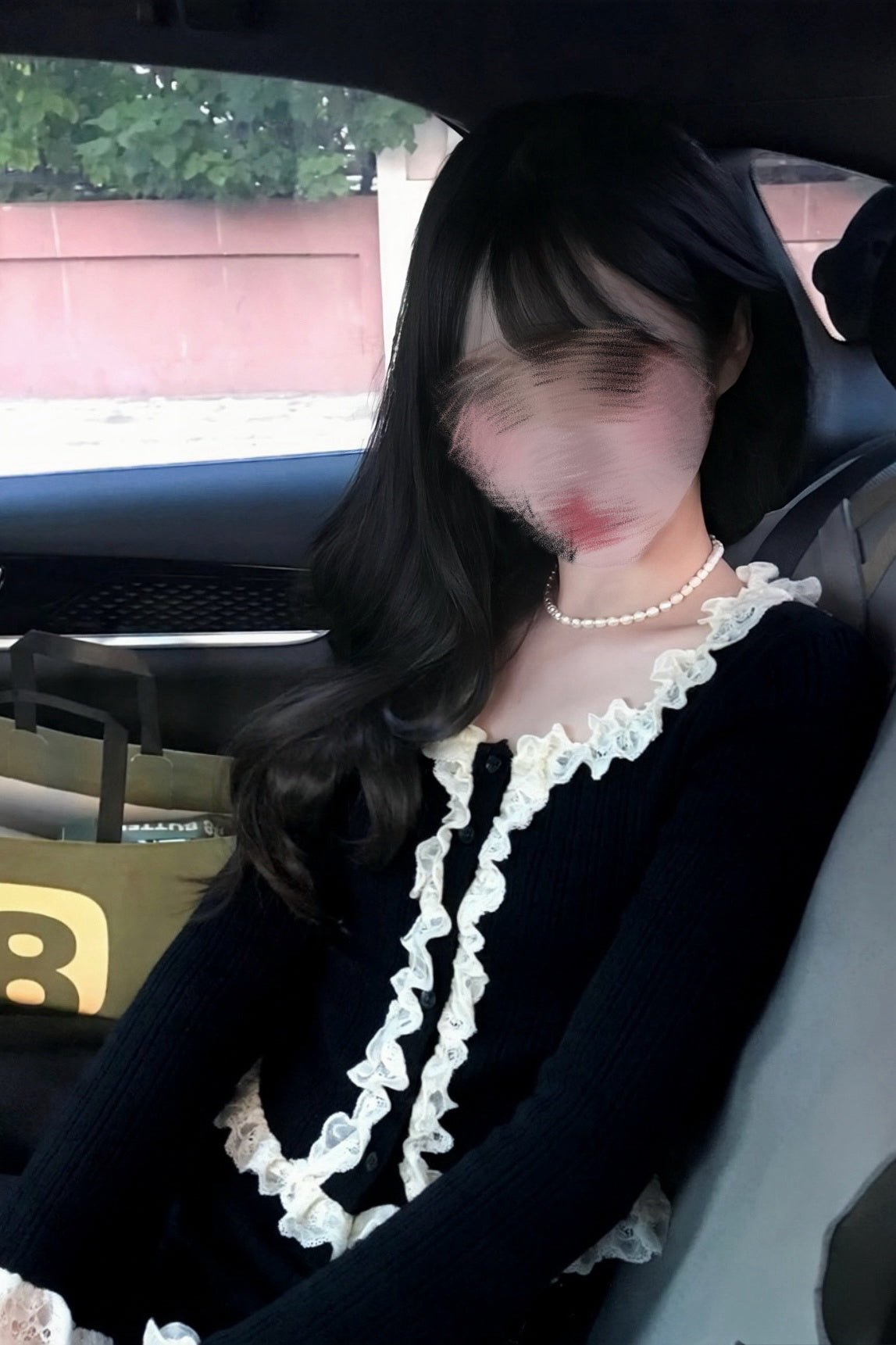 Frill Contrast Slim Knit Tops XLY00123