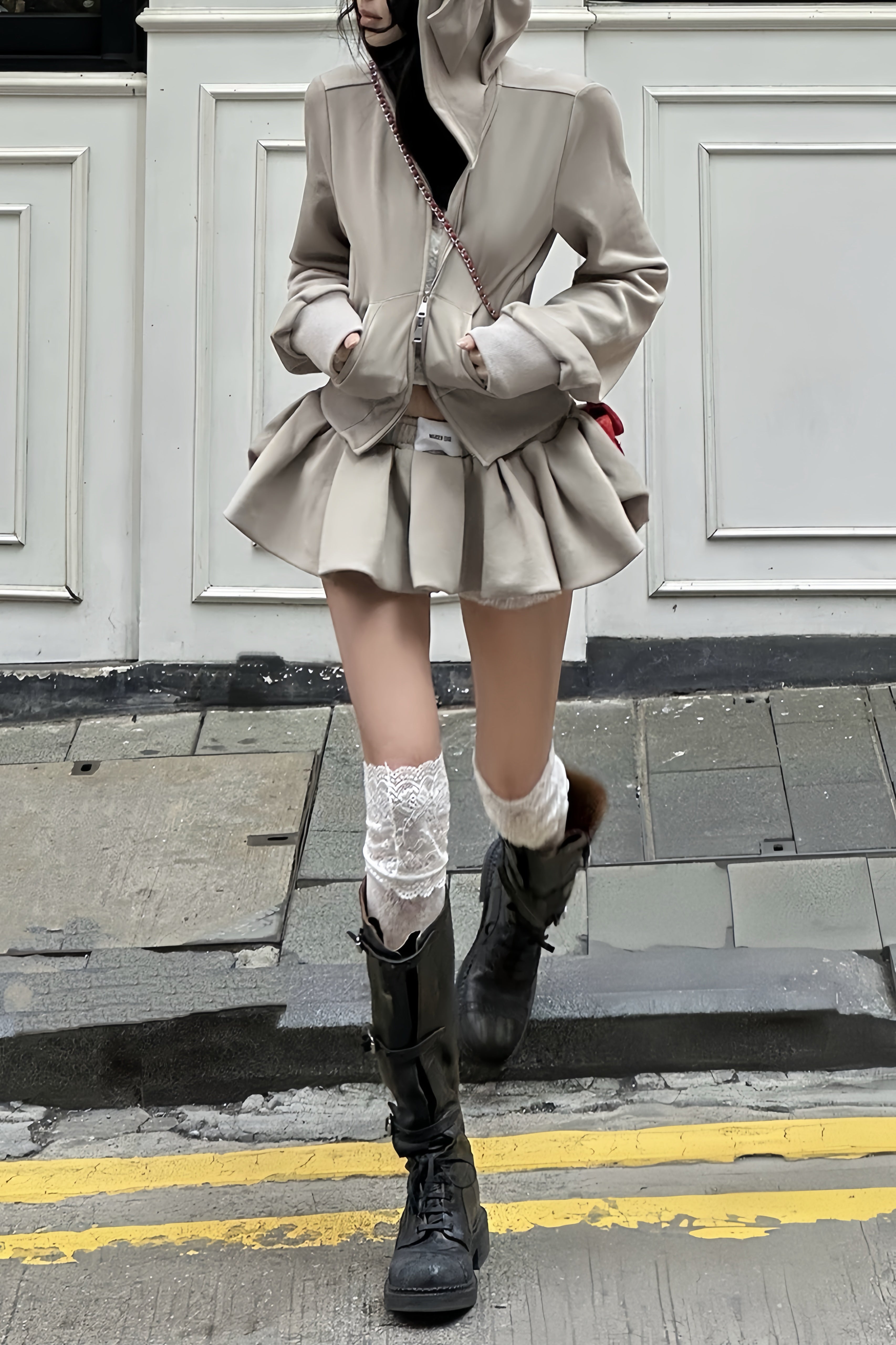 トップス BIG RIBBON HOODIE Set Up】Signature Big Ribbon Hoodie Setup XLY00126