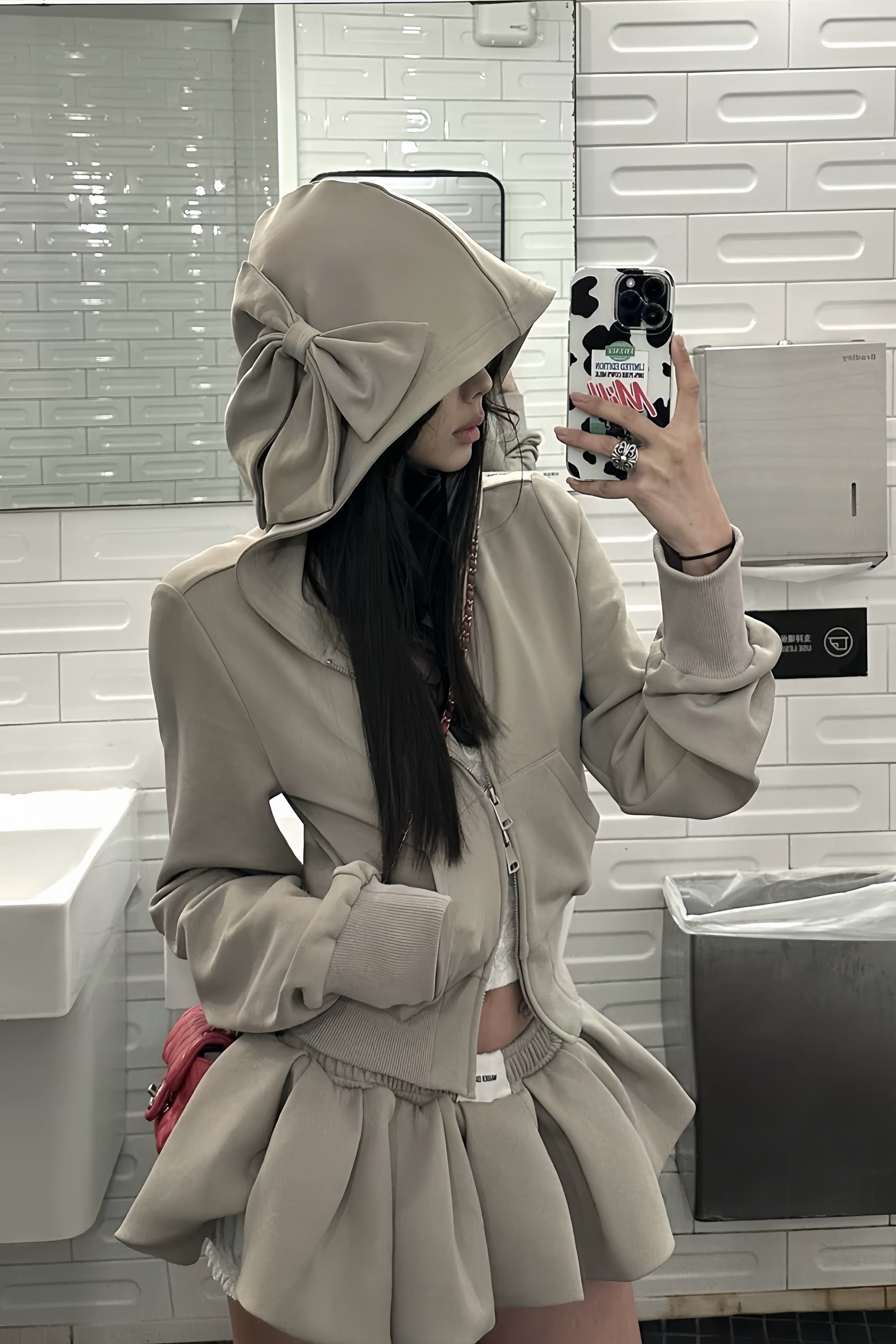 【Set Up】Signature Big Ribbon Hoodie Setup XLY00126