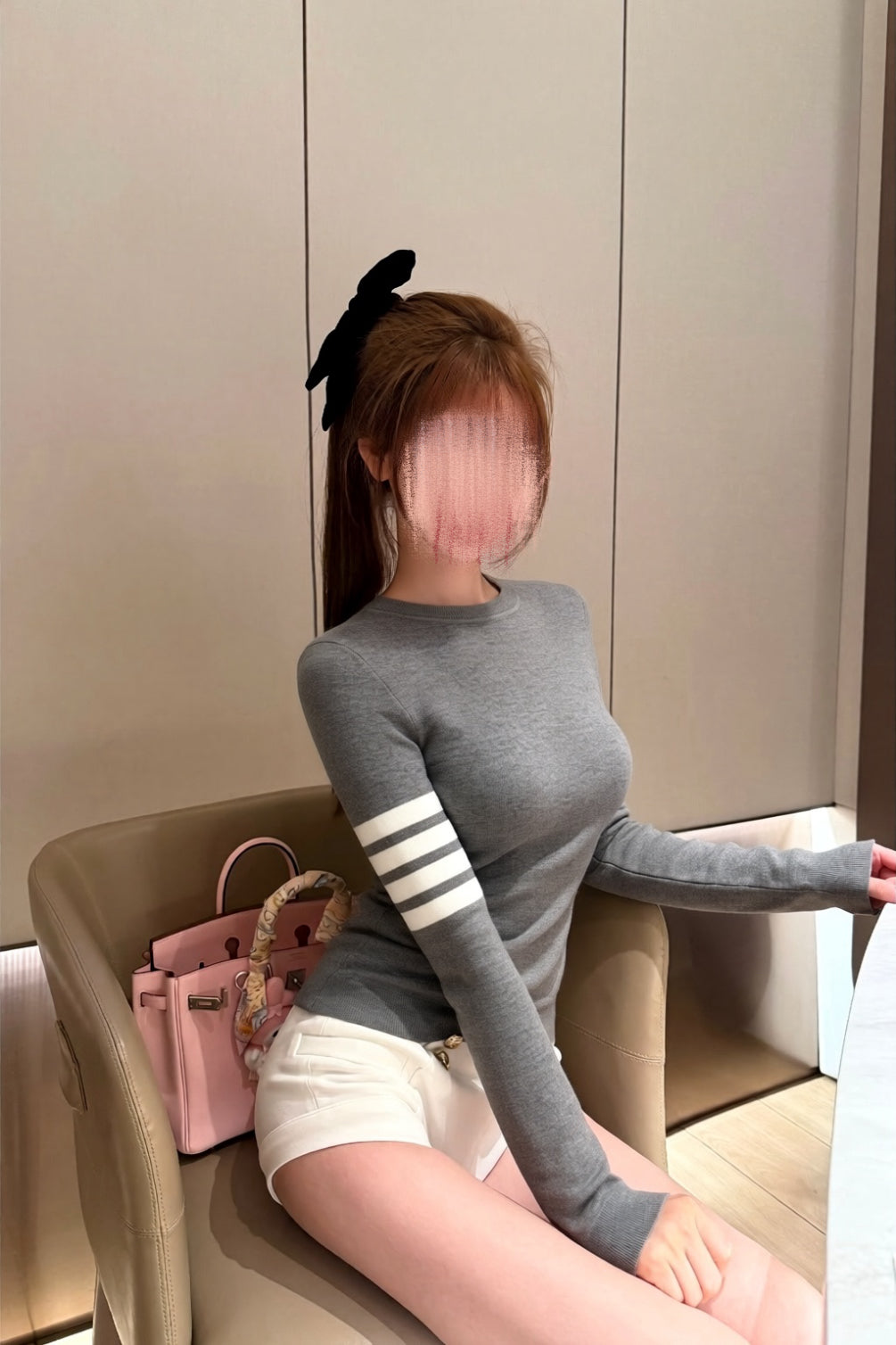 【3color】Paris Classic Rib Long Tops XLY00148