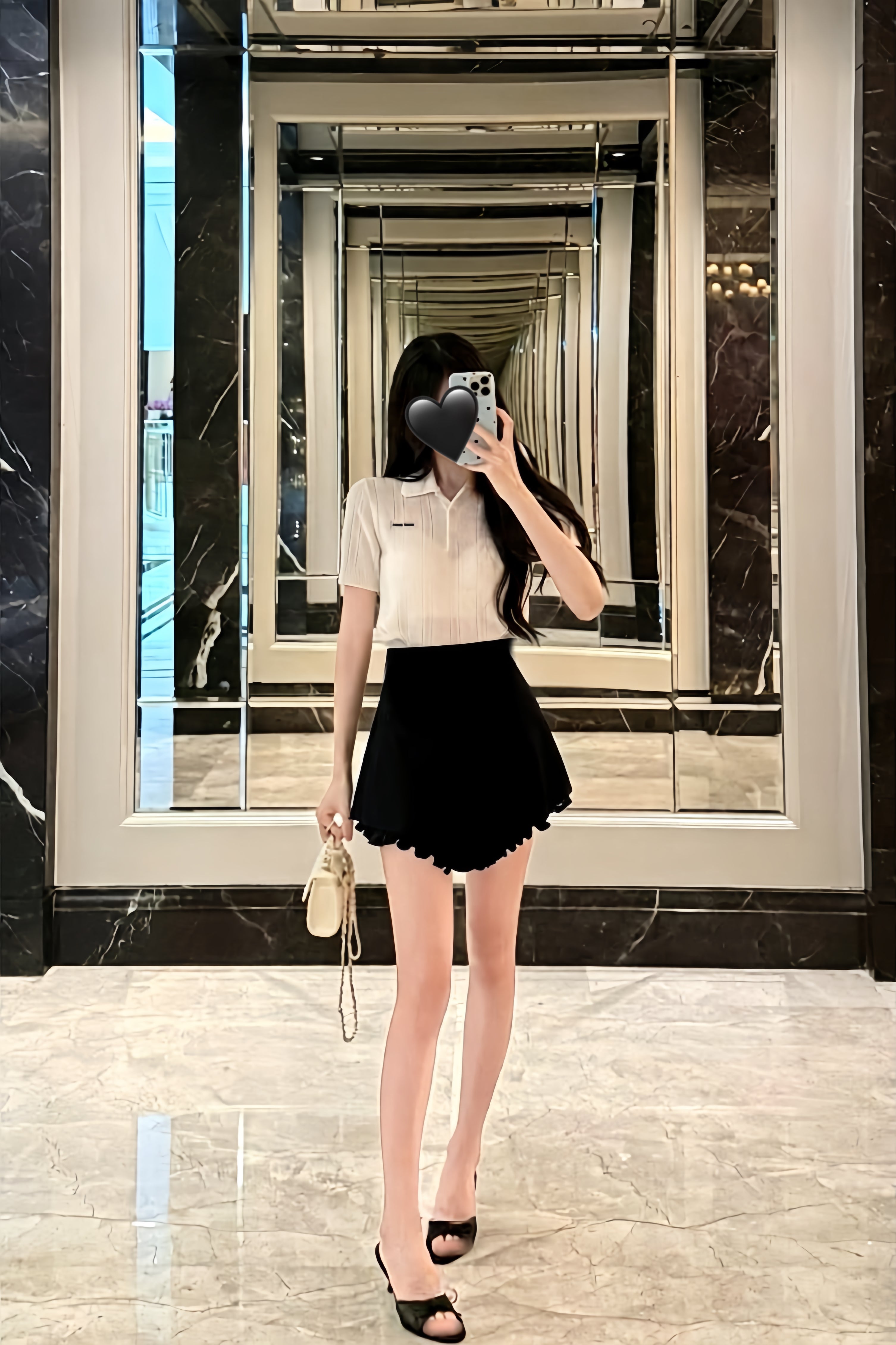 【2color】Flare Overlay Frill Culotte Skirt XLY00153