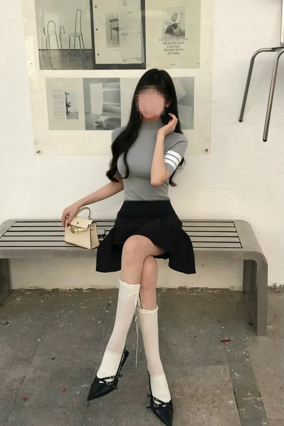 【2color】Paris Classic Rib Short Tops XLY00149