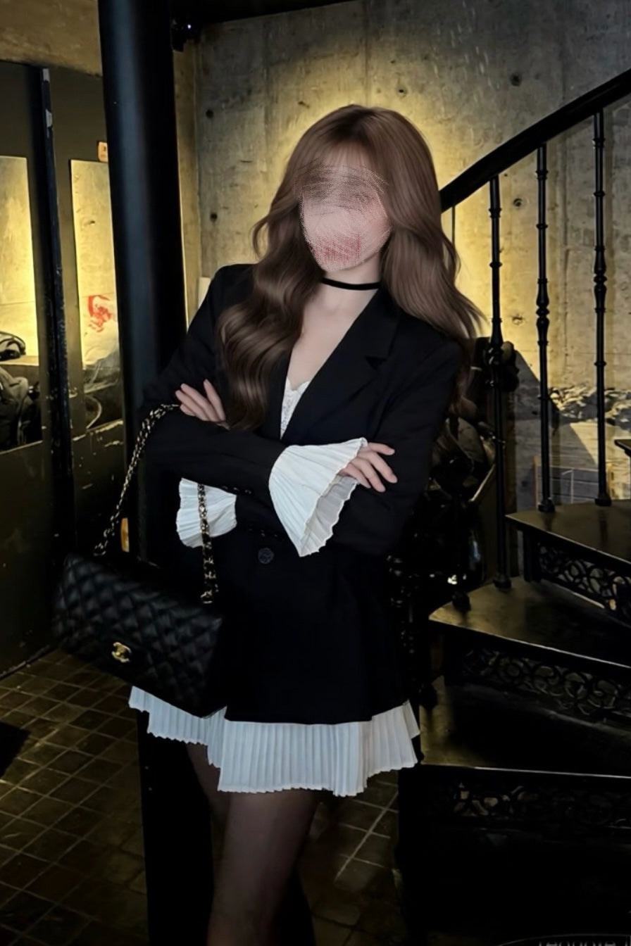 Layered Shirt Tailored Jacket XLY00116