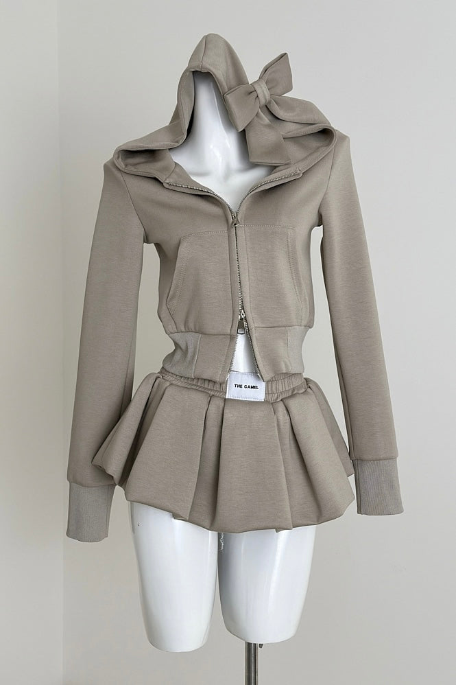 【Set Up】Signature Big Ribbon Hoodie Setup XLY00126